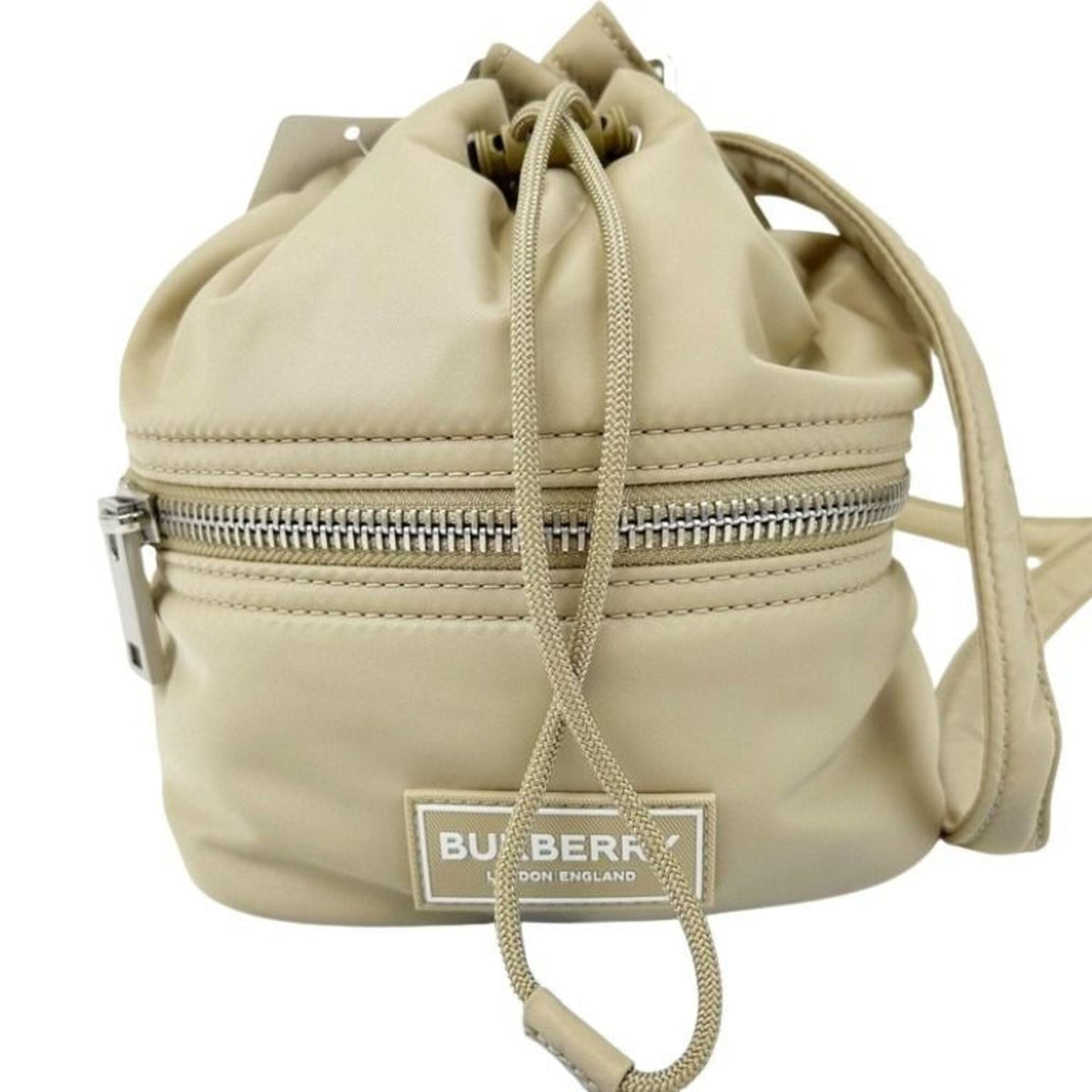 Burberry Beige Black Nylon Crossbody Bag Shoulder Bag (Pre-Owned)