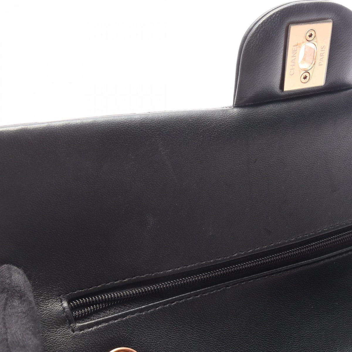 Chanel Matelasse Black Leather Handbag Shoulder Bag (Pre-Owned)