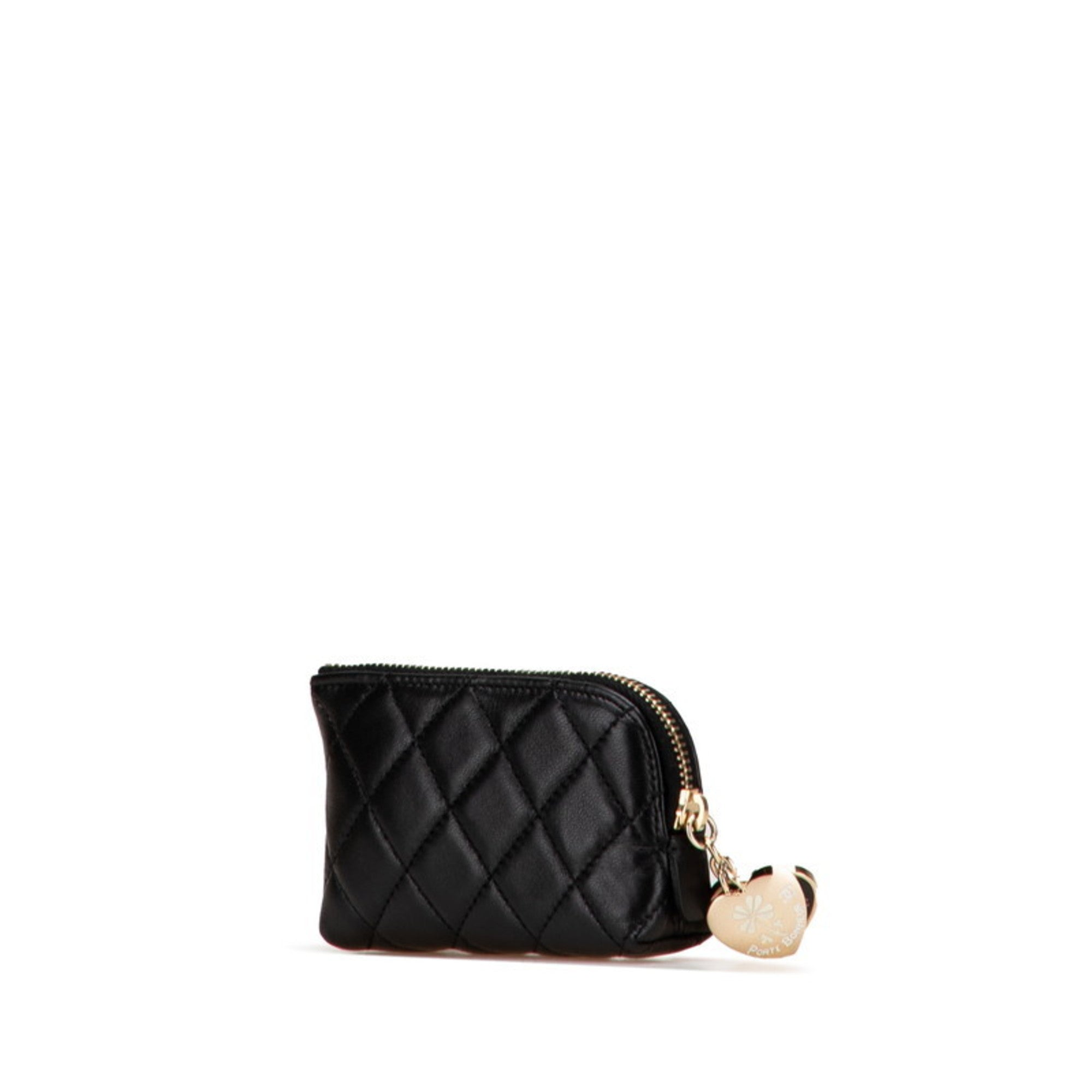 Chanel Matelasse Black Coin Purse/Coin Case (Pre-Owned)
