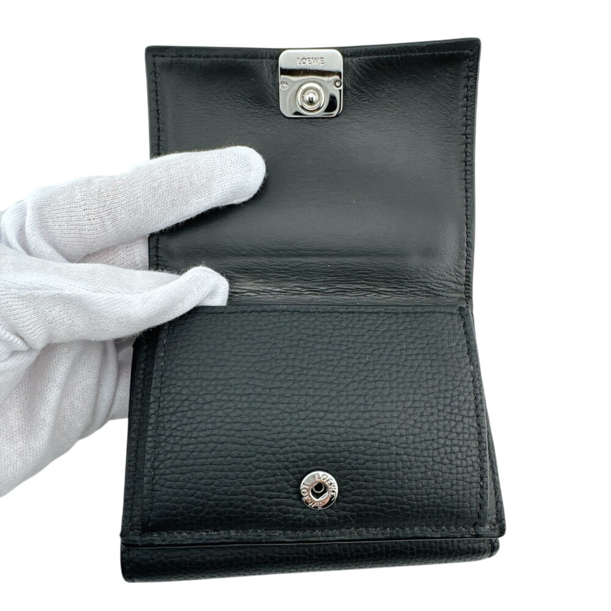 Loewe Black Leather Wallet (Tri-Fold) (Pre-Owned)
