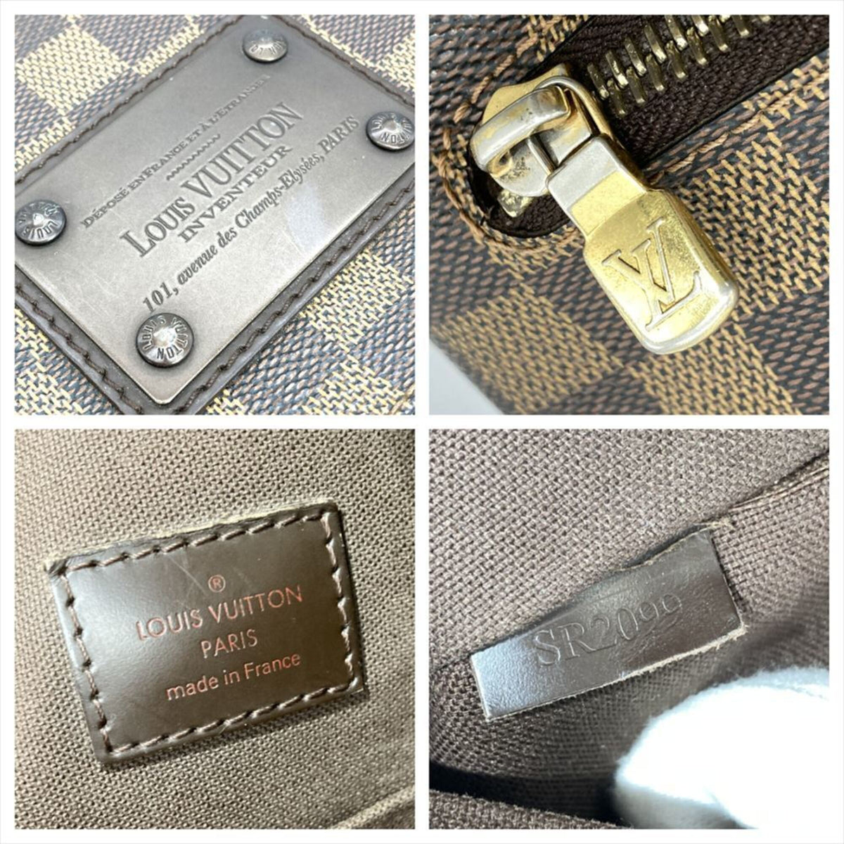 Louis Vuitton Damier Brown Damier Canvas Ebene Damier Canvas Shoulder Bag (Pre-Owned)