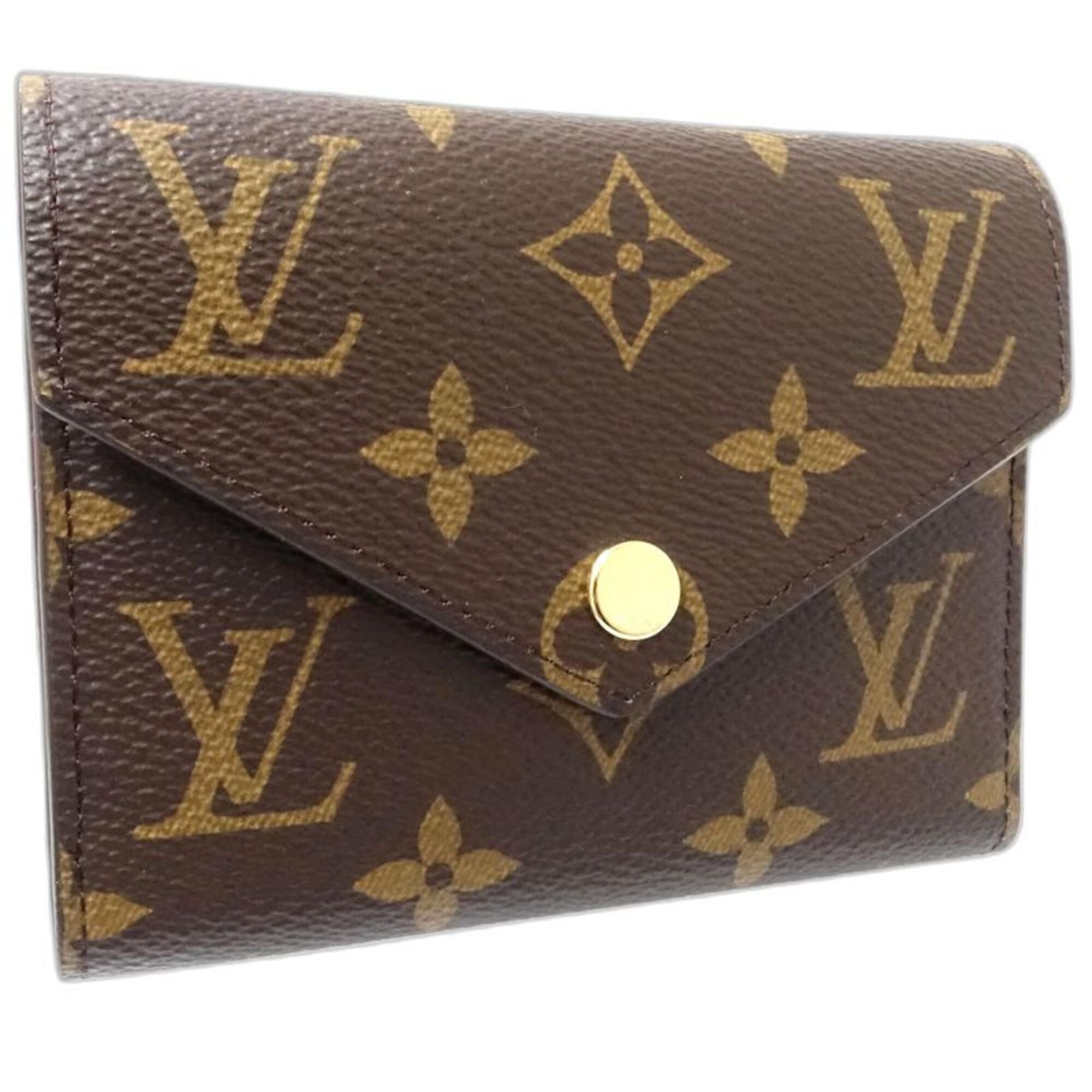 Louis Vuitton Brown Canvas Wallet (Tri-Fold) (Pre-Owned)