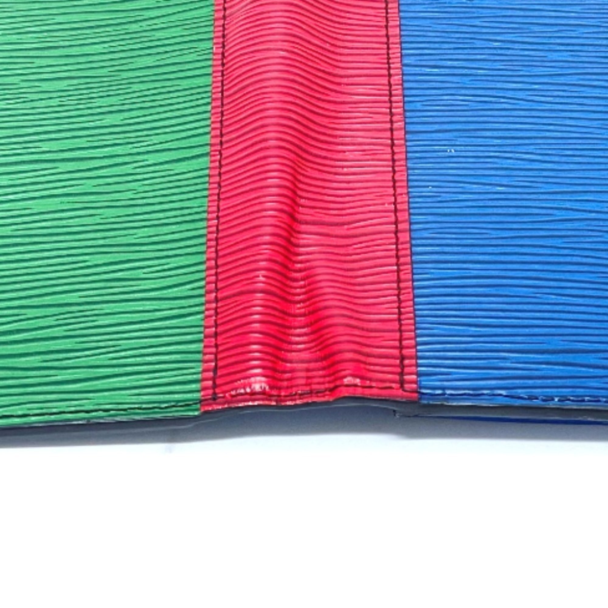 Louis Vuitton Epi Blue Green Red Color Epi Leather Long Wallet (Bi-Fold) (Pre-Owned)
