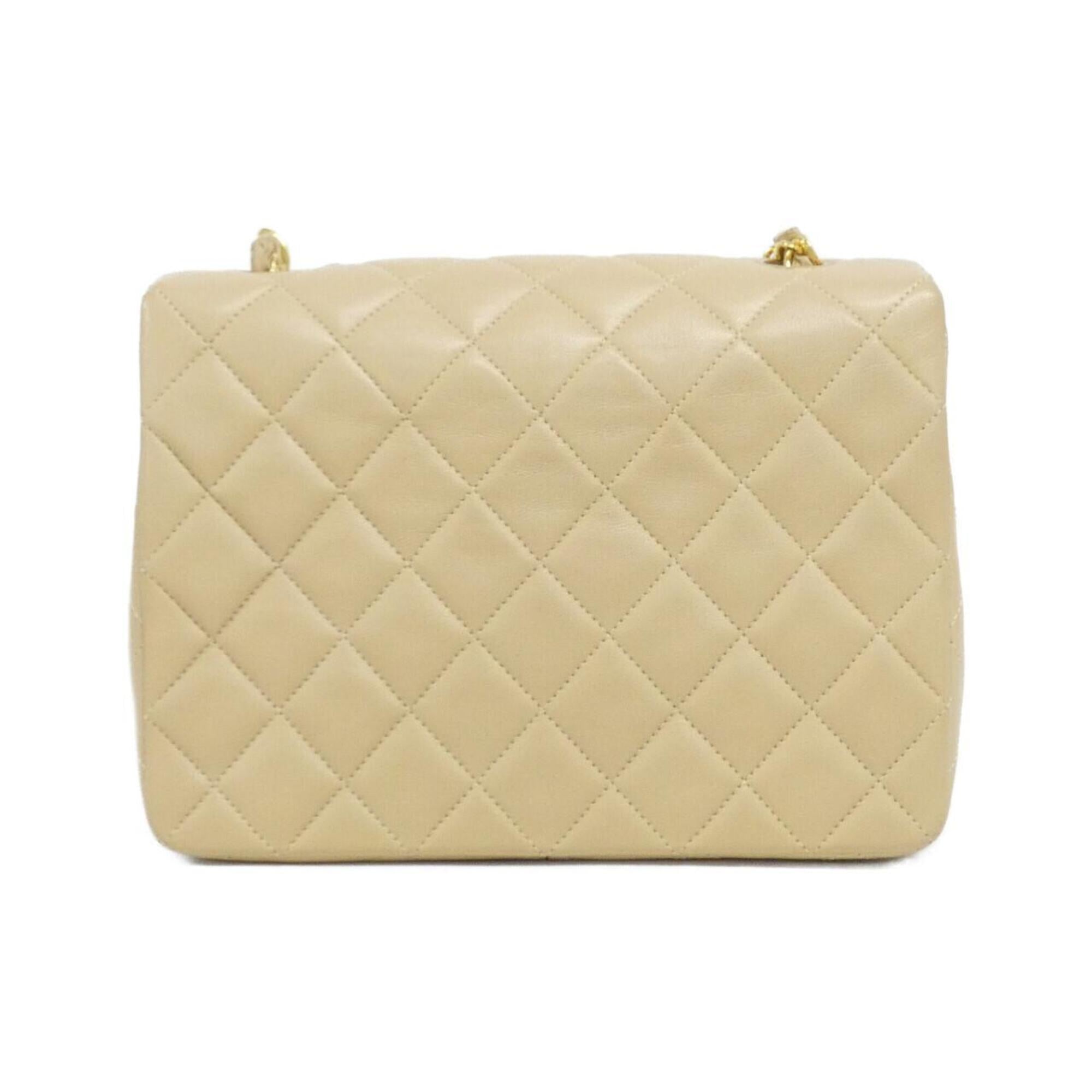 Chanel Dark Beige Leather Shoulder Bag (Pre-Owned)