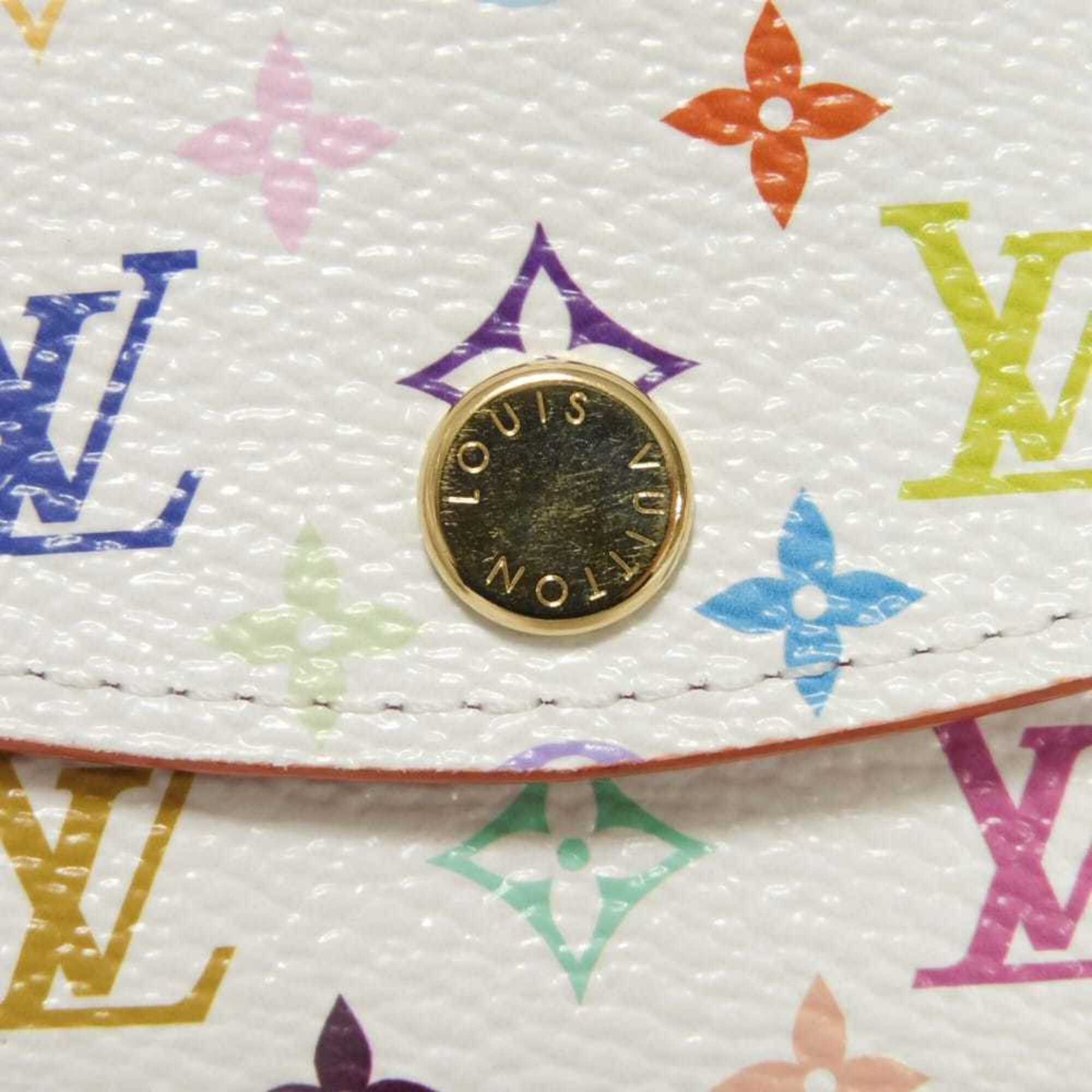 Louis Vuitton Monogram Multicolore Pink White Monogram Multicolore Canvas Wallet (Bi-Fold) (Pre-Owned)