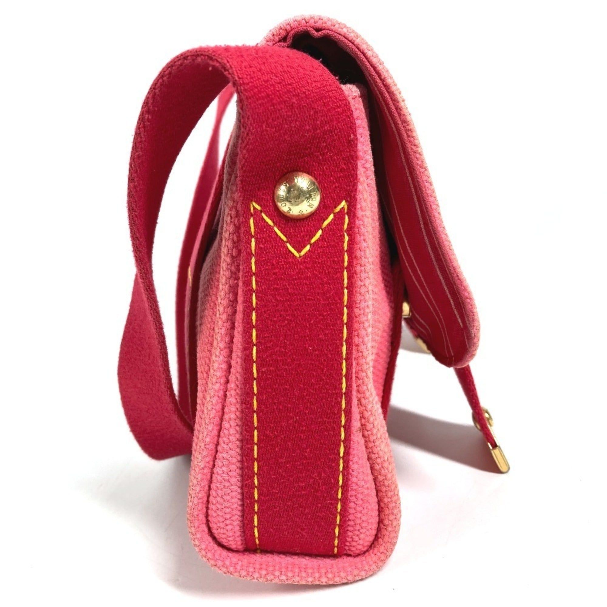Louis Vuitton Antigua Pink Canvas Handbag Shoulder Bag (Pre-Owned)