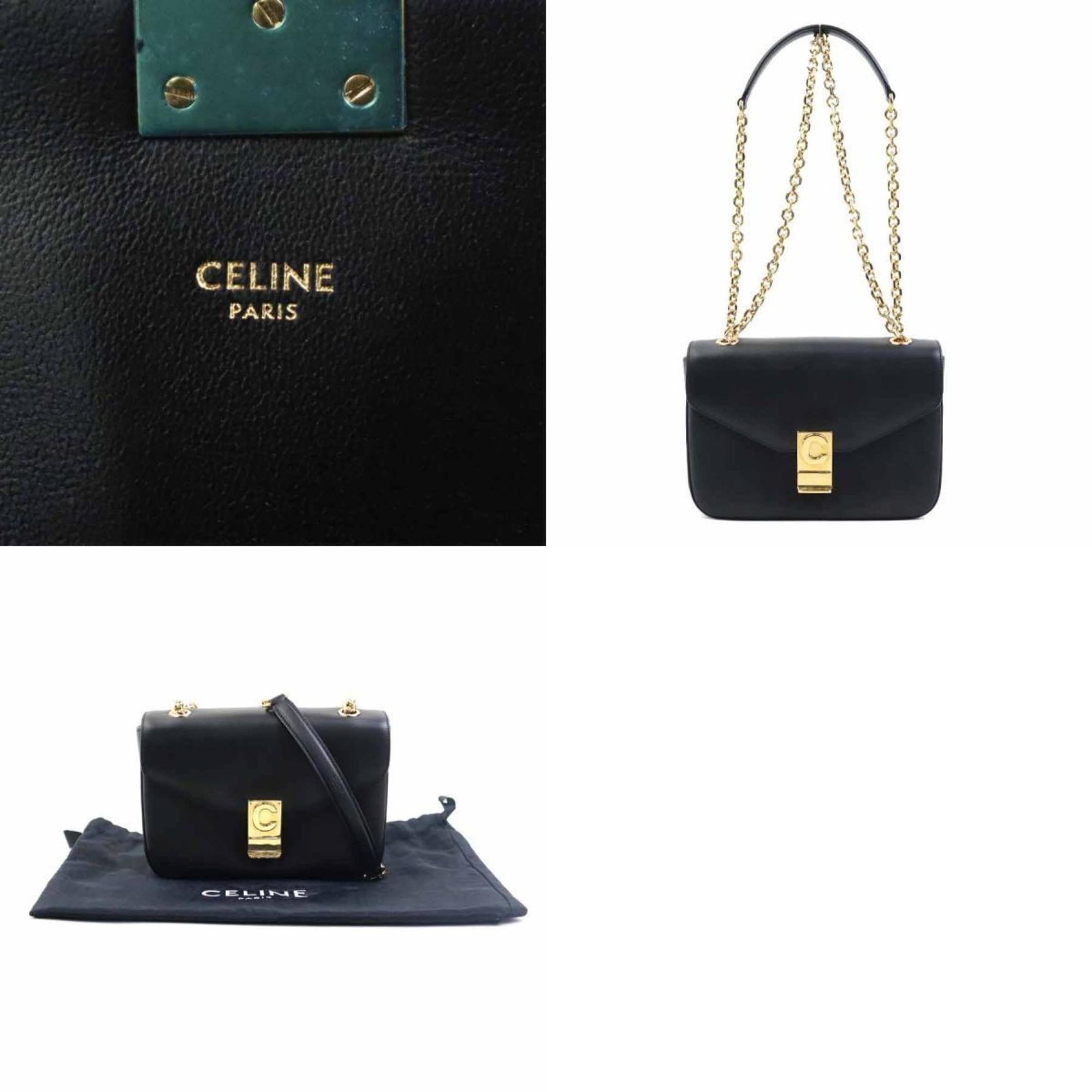 Celine Black Leather Shoulder Bag (Pre-Owned)