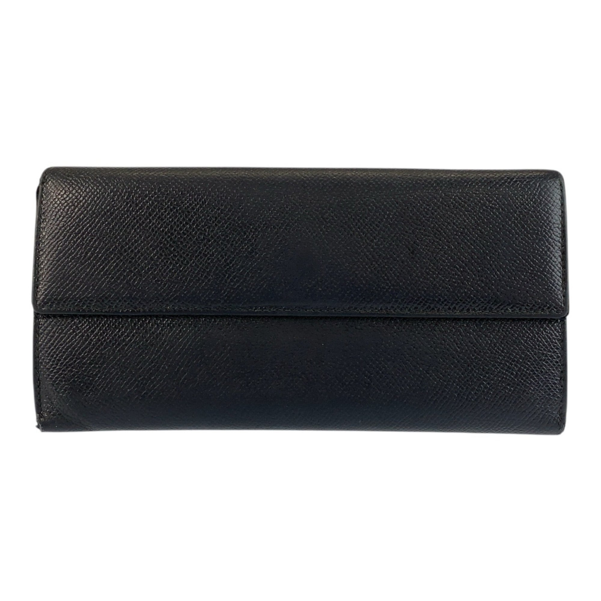 Bvlgari Black Leather Long Wallet (Bi-Fold) (Pre-Owned)