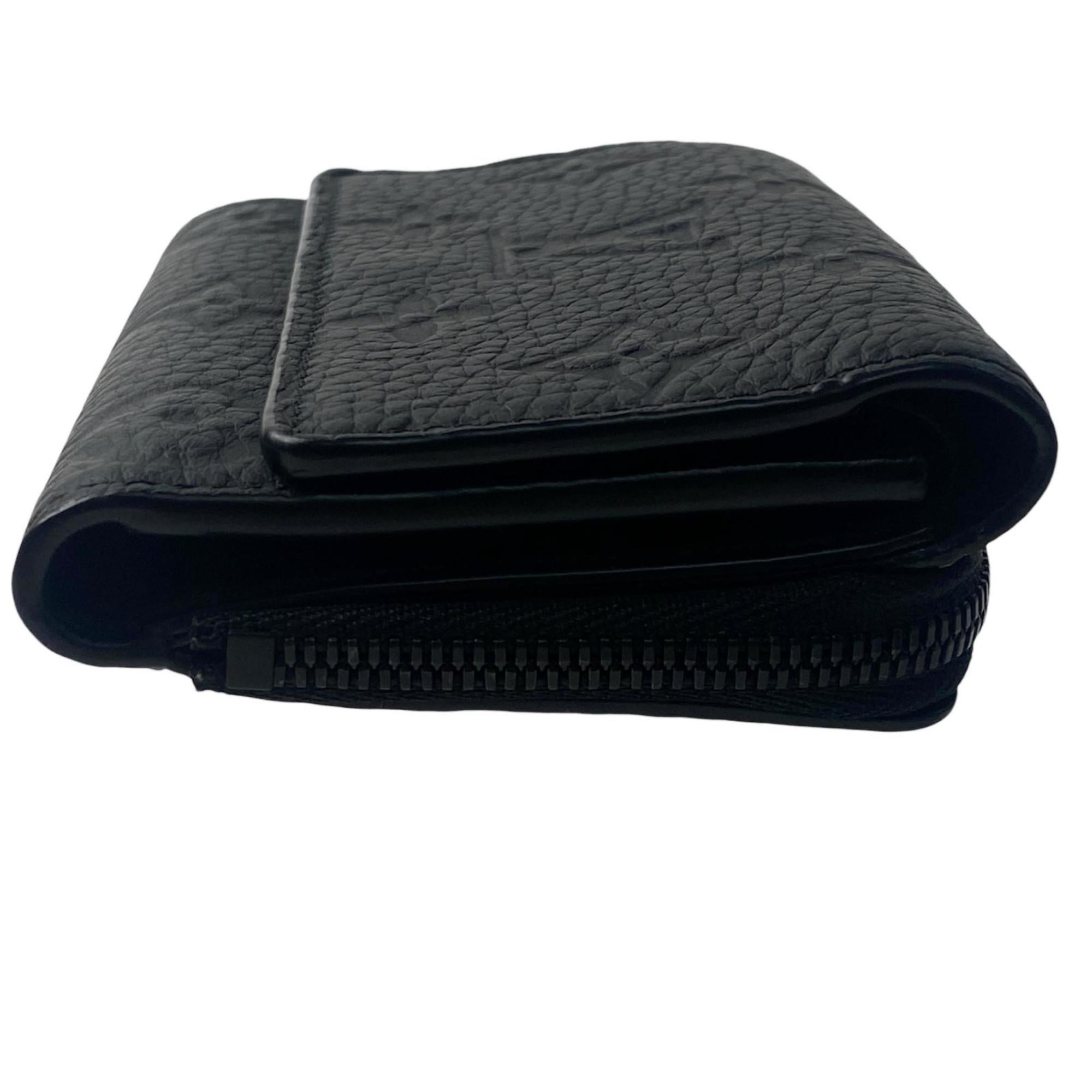 Louis Vuitton Black Noir Leather Wallet (Tri-Fold) (Pre-Owned)