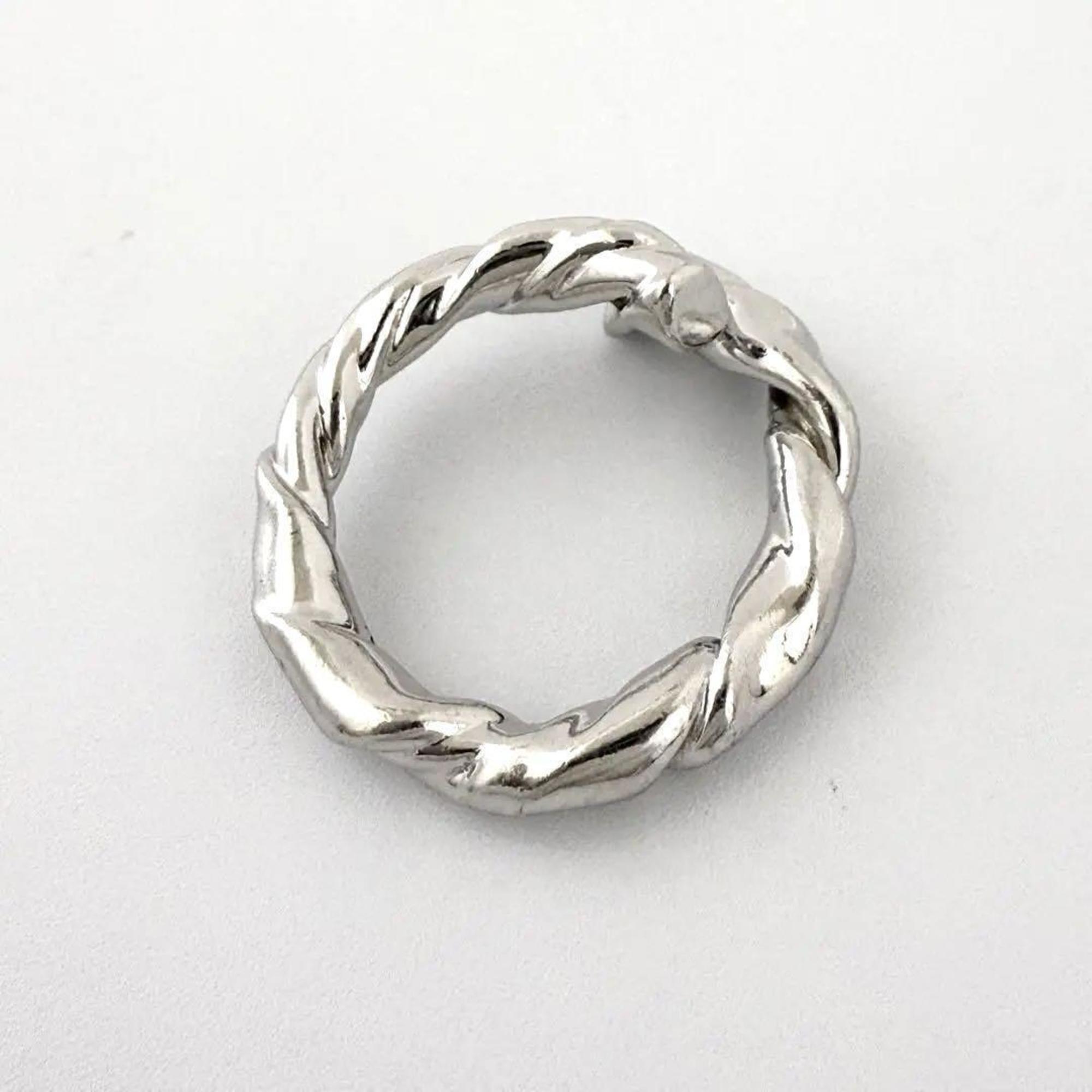 Loewe Silver 925 Band Ring (Pre-Owned)
