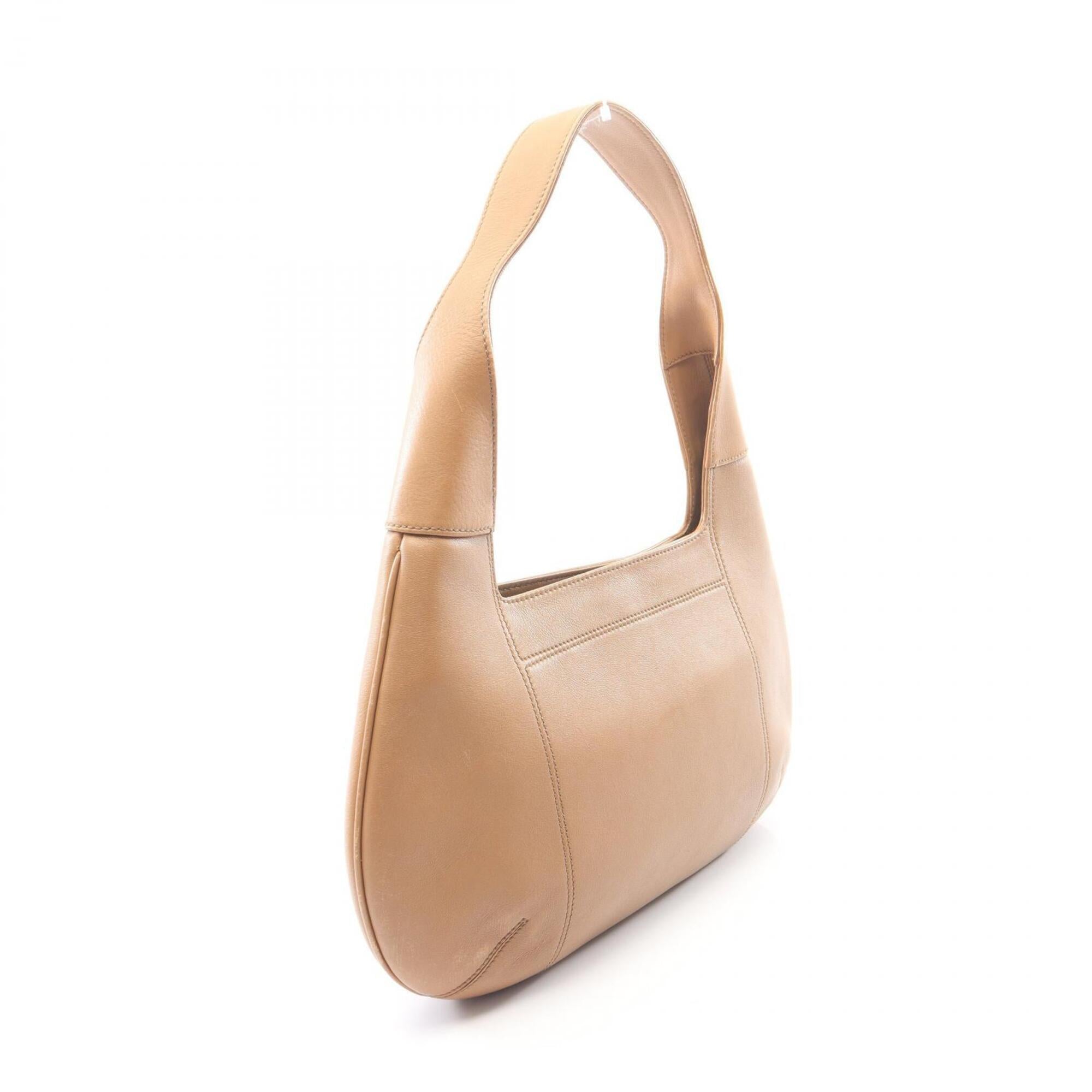 Salvatore Ferragamo Beige Leather Handbag Shoulder Bag (Pre-Owned)