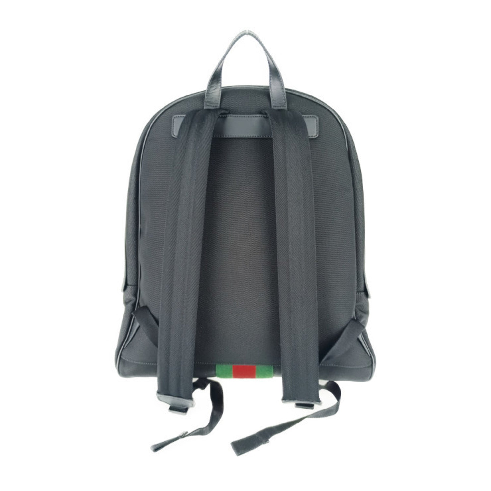 Gucci Black Canvas Leather Backpack (Pre-Owned)