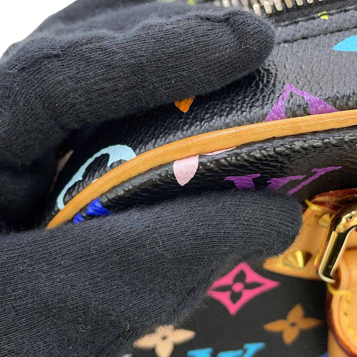 Louis Vuitton Monogram Multicolore Beige Black Noir Monogram Multicolore Handbag (Pre-Owned)