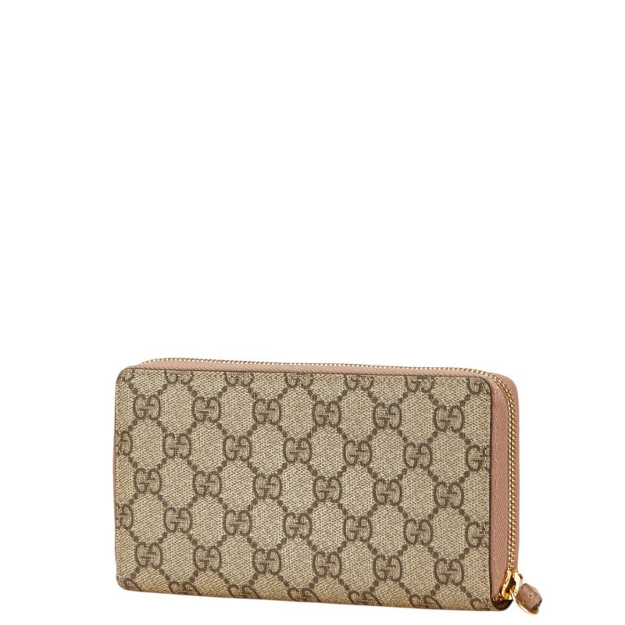 Gucci Beige Pvc Leather Long Wallet (Bi-Fold) (Pre-Owned)