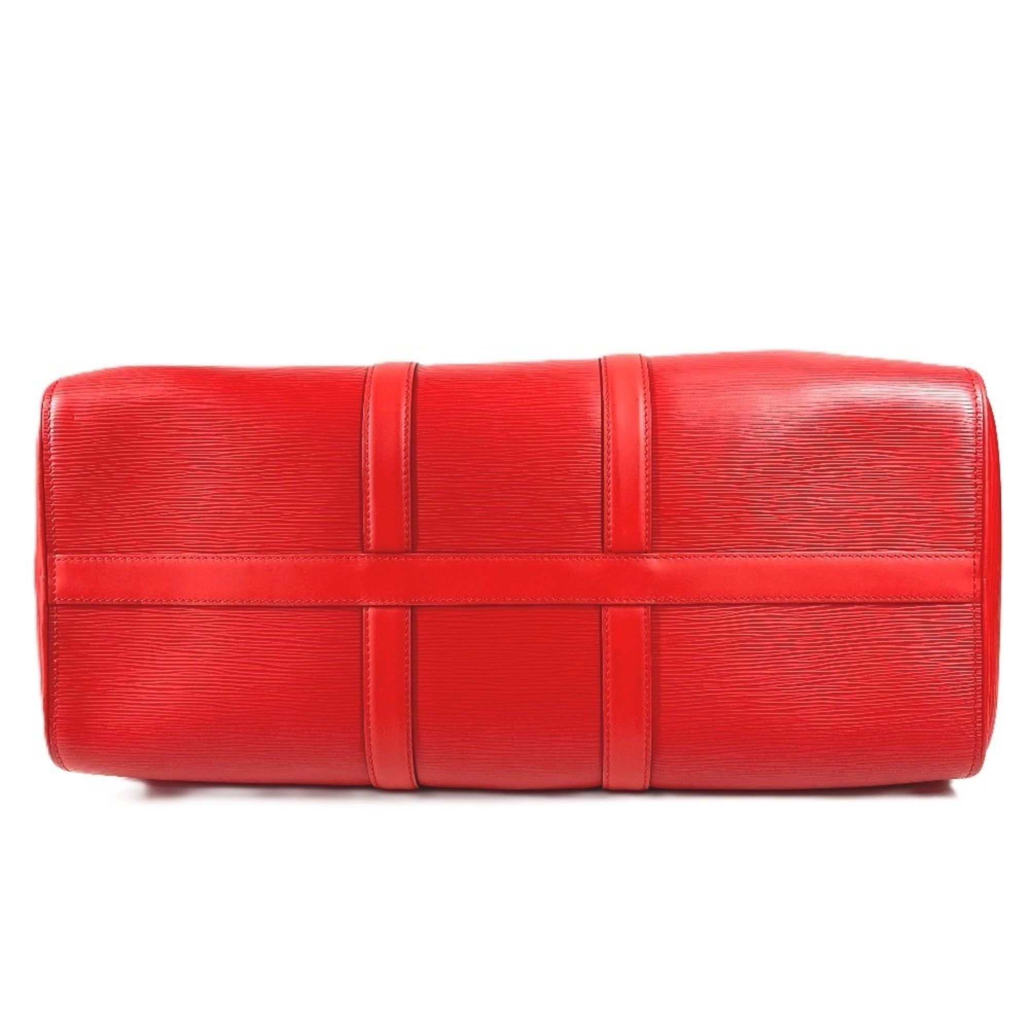 Louis Vuitton Red Color White Epi Leather Boston Bag (Pre-Owned)