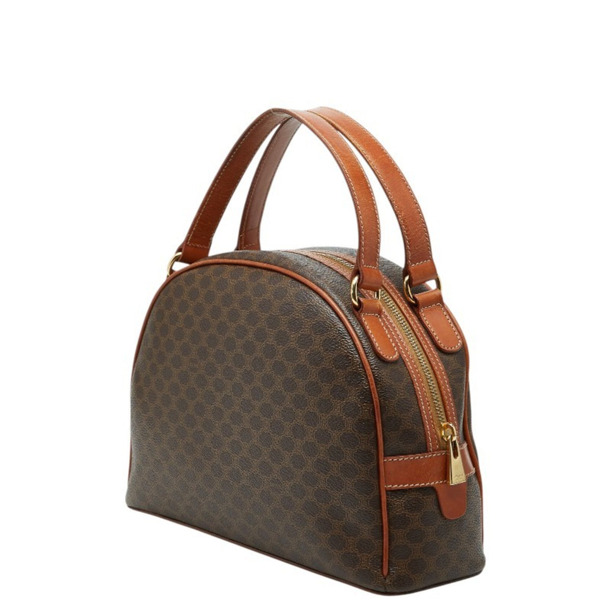 Celine Macadam Brown Pvc Leather Handbag (Pre-Owned)