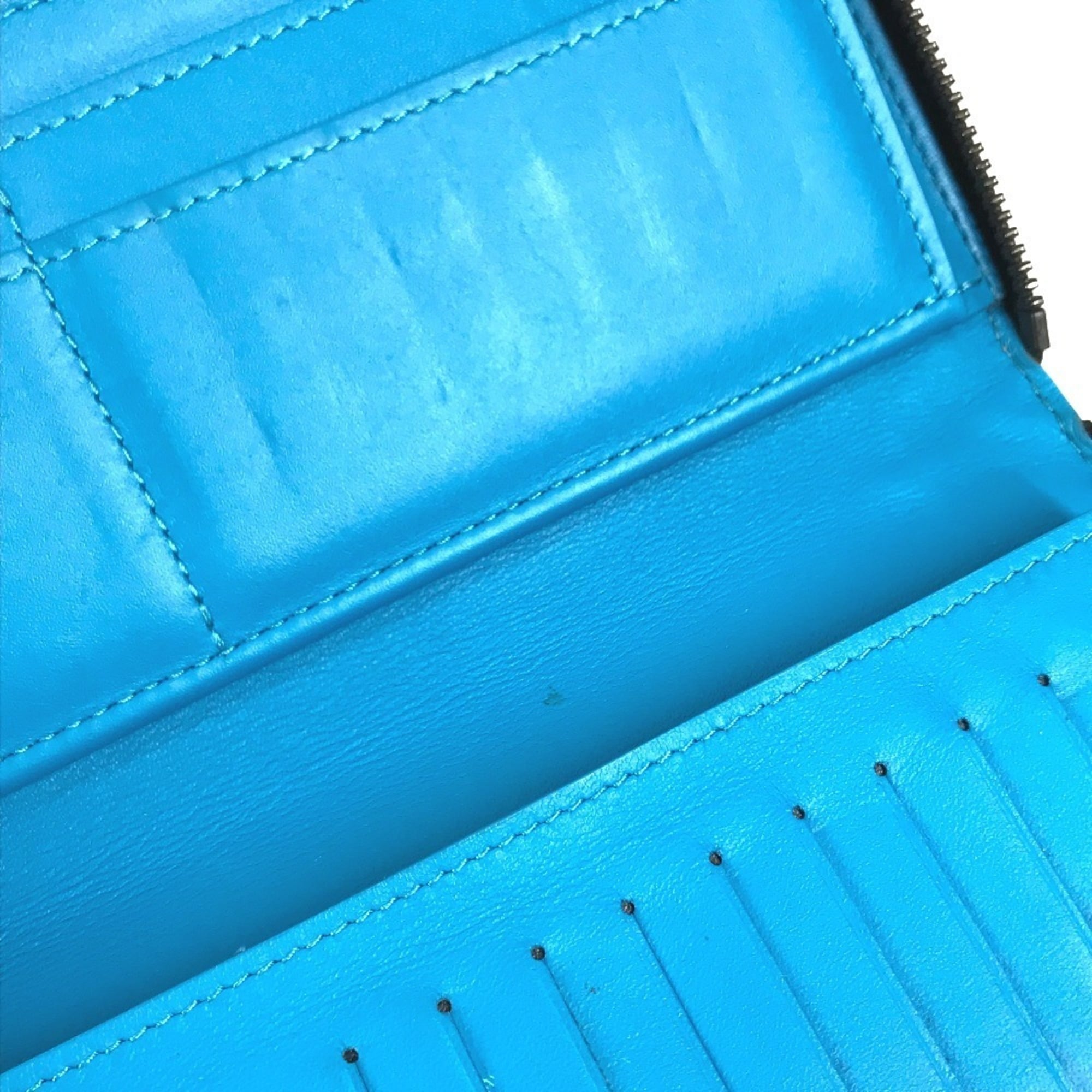 Louis Vuitton Taurillon Blue Leather Long Wallet (Bi-Fold) (Pre-Owned)