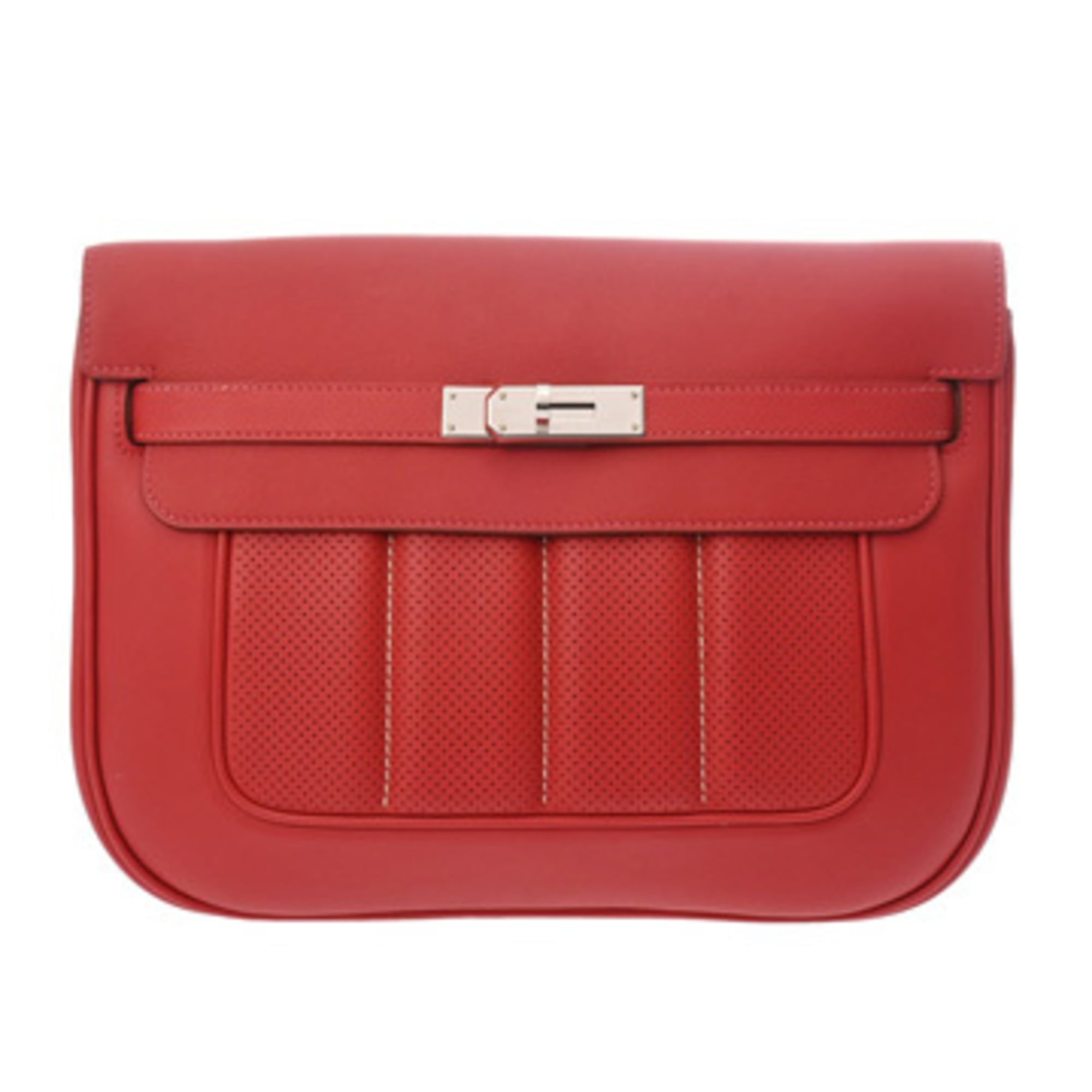 Hermes Rouge Casaque Swift Leather Shoulder Bag (Pre-Owned)