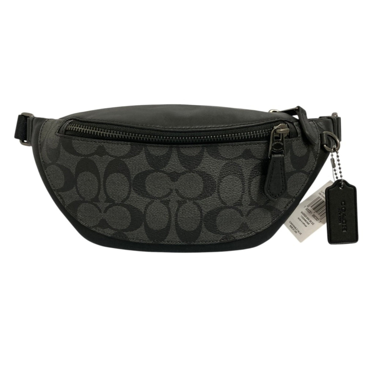 Coach Black Charcoal Gray Pvc Sling Bag (Pre-Owned)