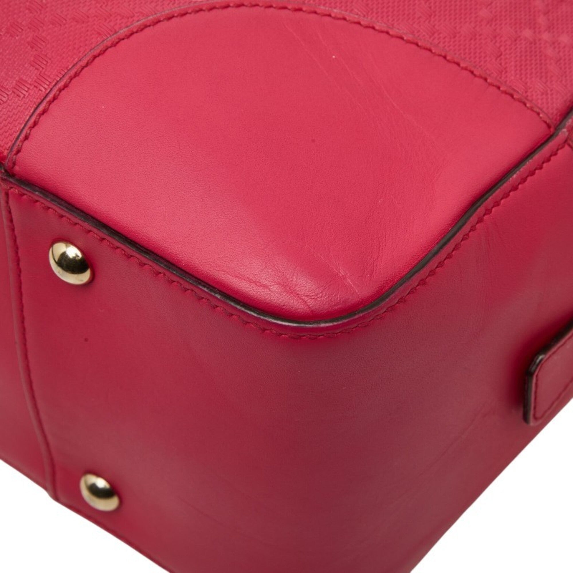 Gucci Pink Leather Handbag Shoulder Bag (Pre-Owned)
