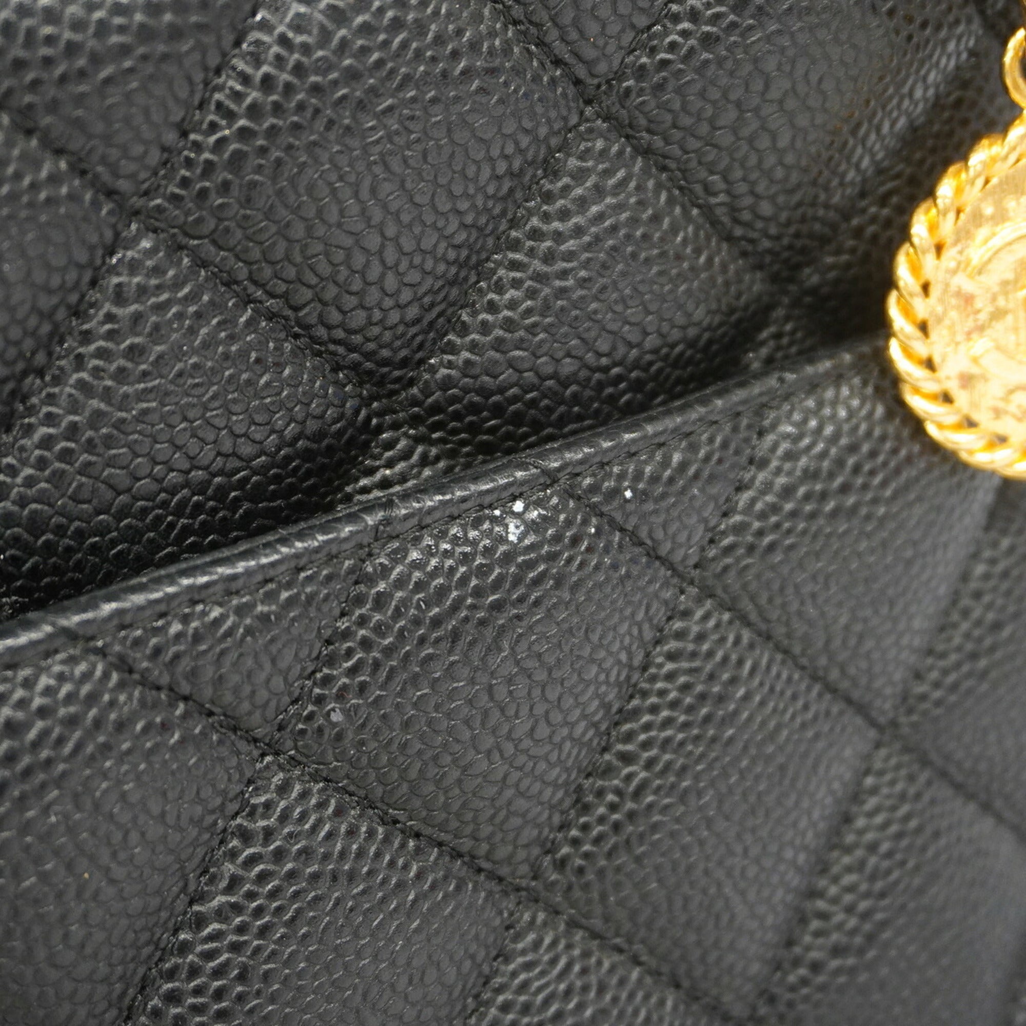 Chanel Black Grained Calfskin Tote Bag (Pre-Owned)
