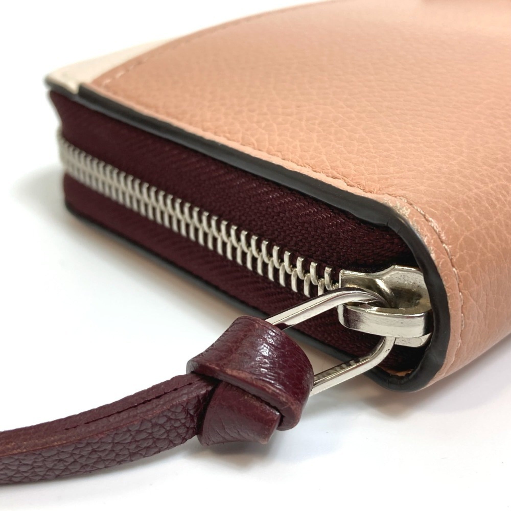 Louis Vuitton Beige Orange Leather Long Wallet (Bi-Fold) (Pre-Owned)