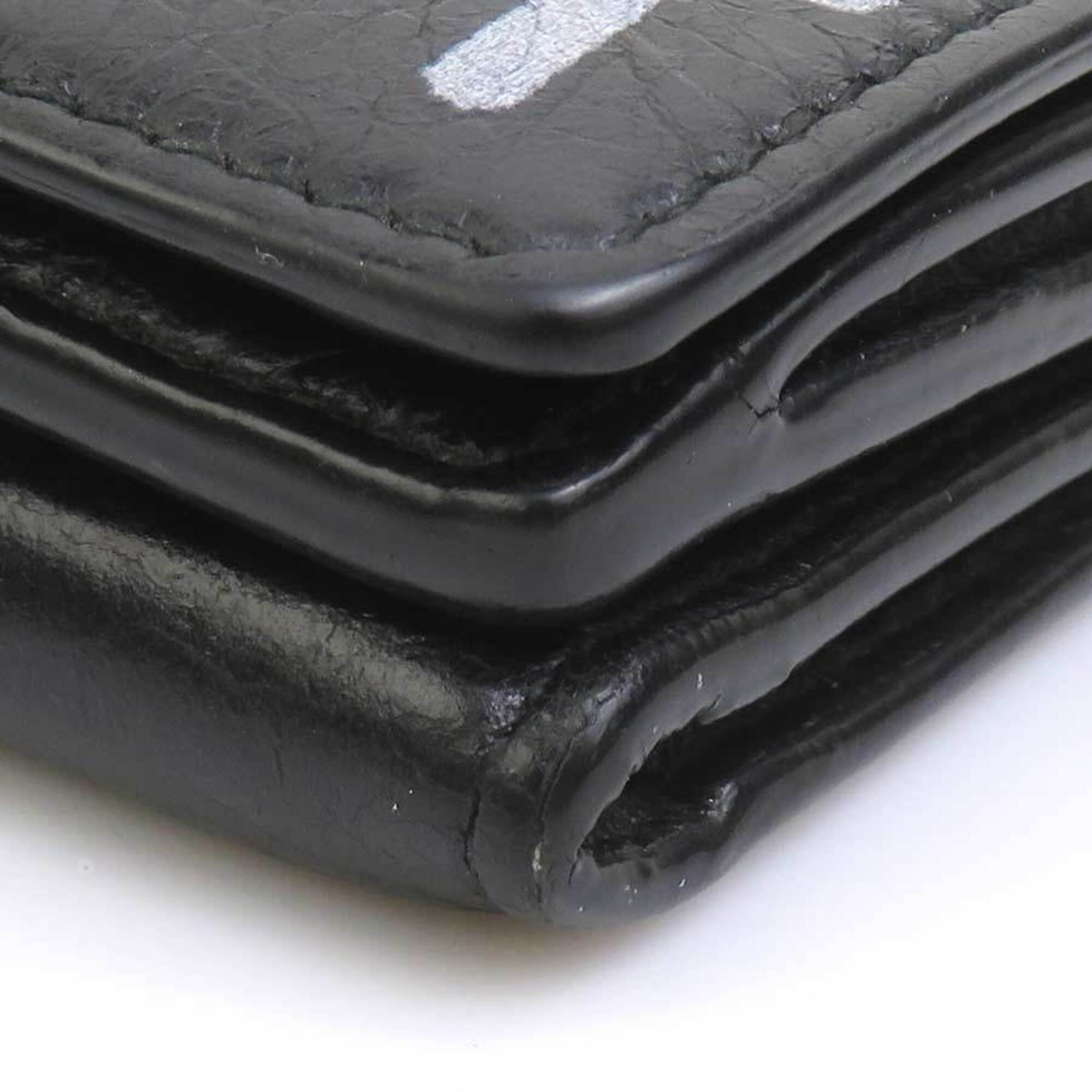 Balenciaga Black Leather Wallet (Tri-Fold) (Pre-Owned)