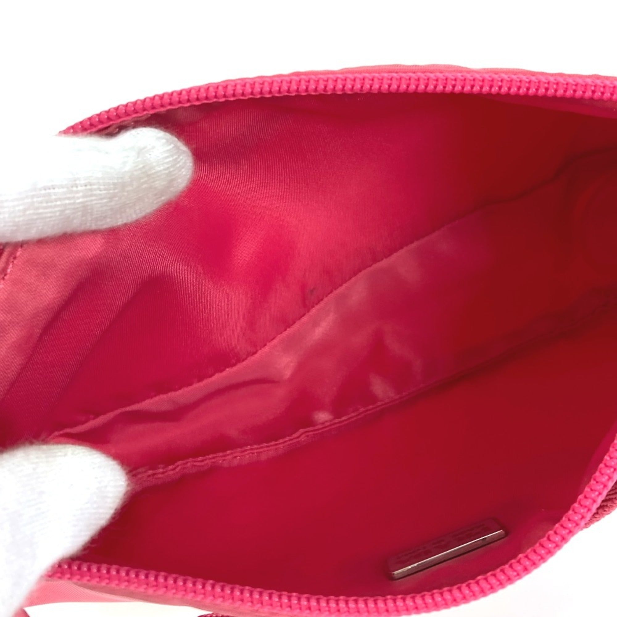 Prada Pink Nylon Handbag Shoulder Bag (Pre-Owned)