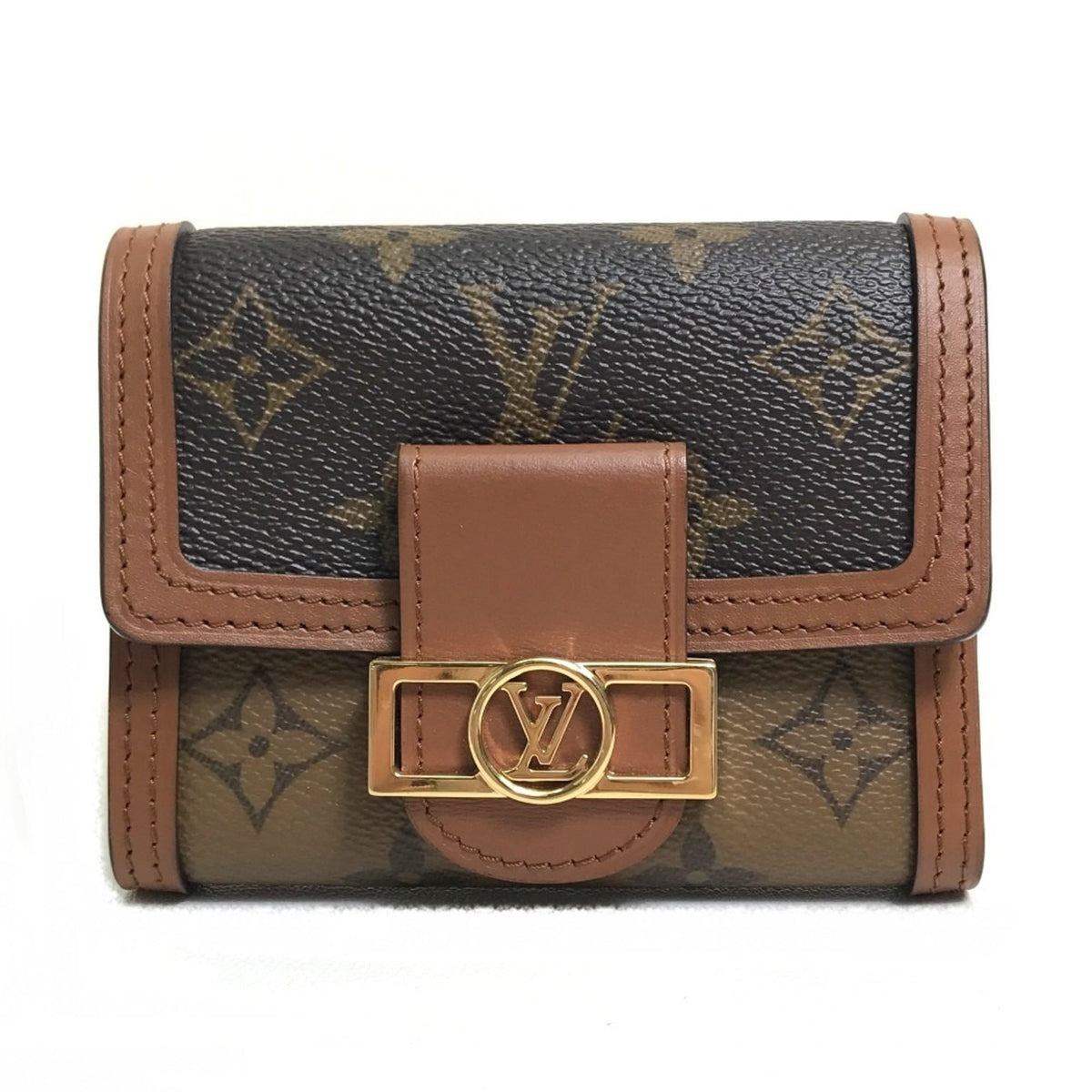Louis Vuitton Monogram Reverse Brown Monogram Monogram Reverse Monogram Reverse Monogram Wallet (Tri-Fold) (Pre-Owned)