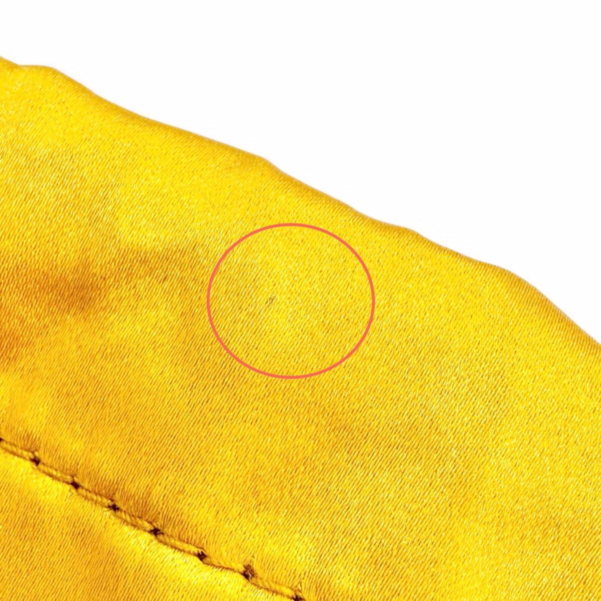 Miu Miu Yellow Silk Pouch (Pre-Owned)