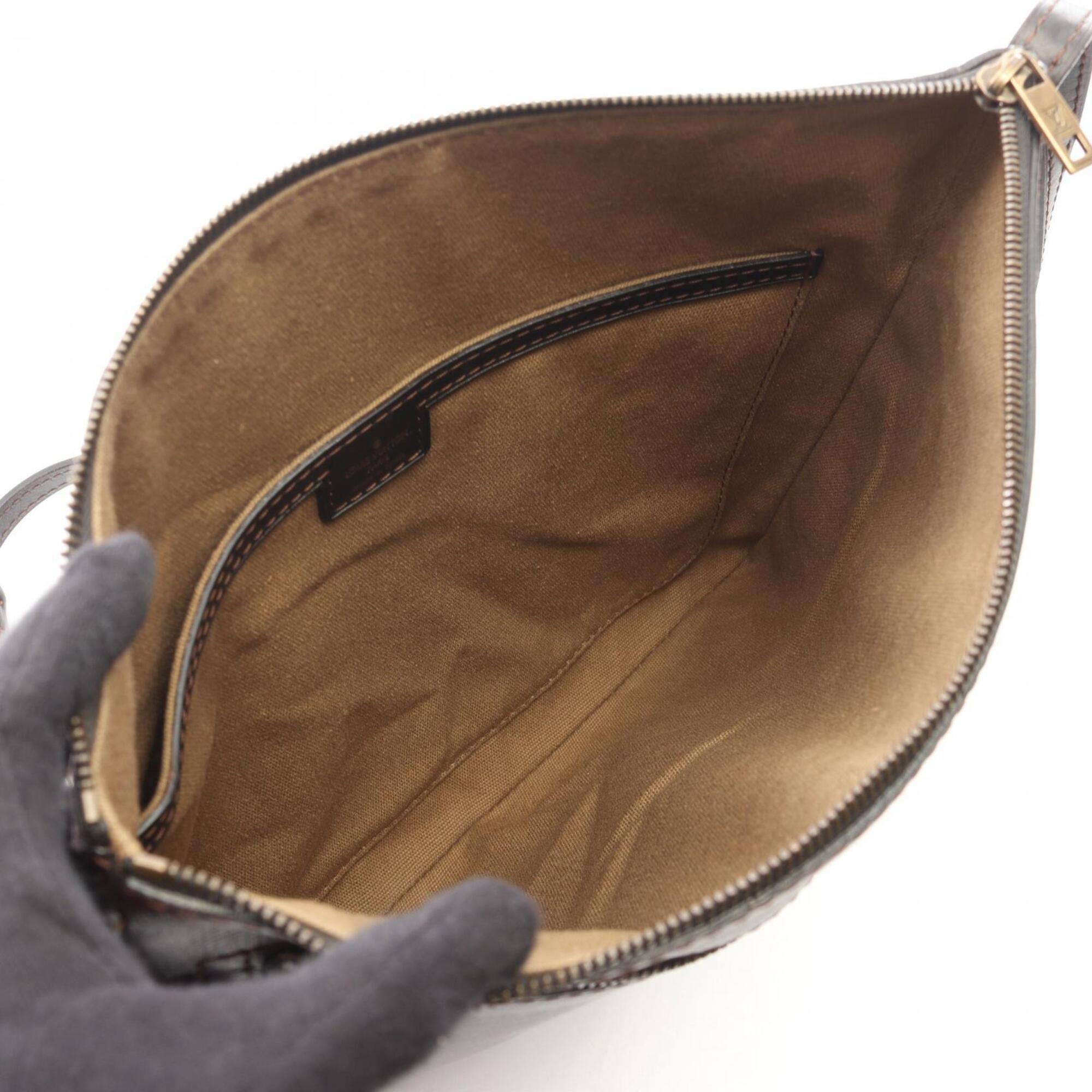 Louis Vuitton Brown Leather Handbag Shoulder Bag (Pre-Owned)