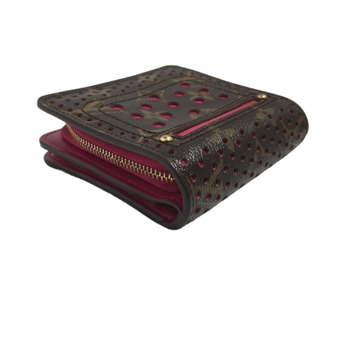Louis Vuitton Fuchsia Monogram Perforated Wallet (Bi-Fold) (Pre-Owned)