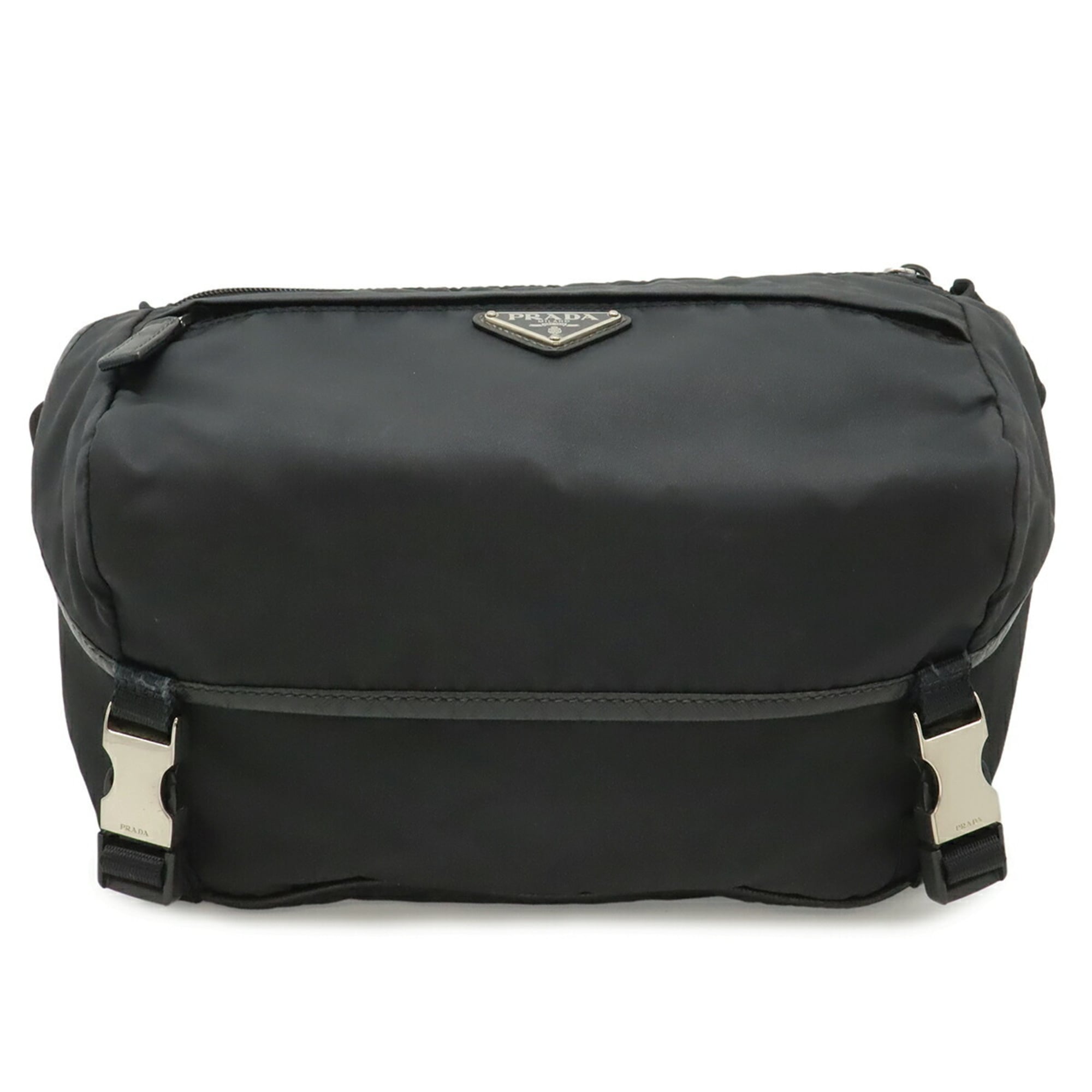 Prada Black Nylon Leather Sling Bag (Pre-Owned)