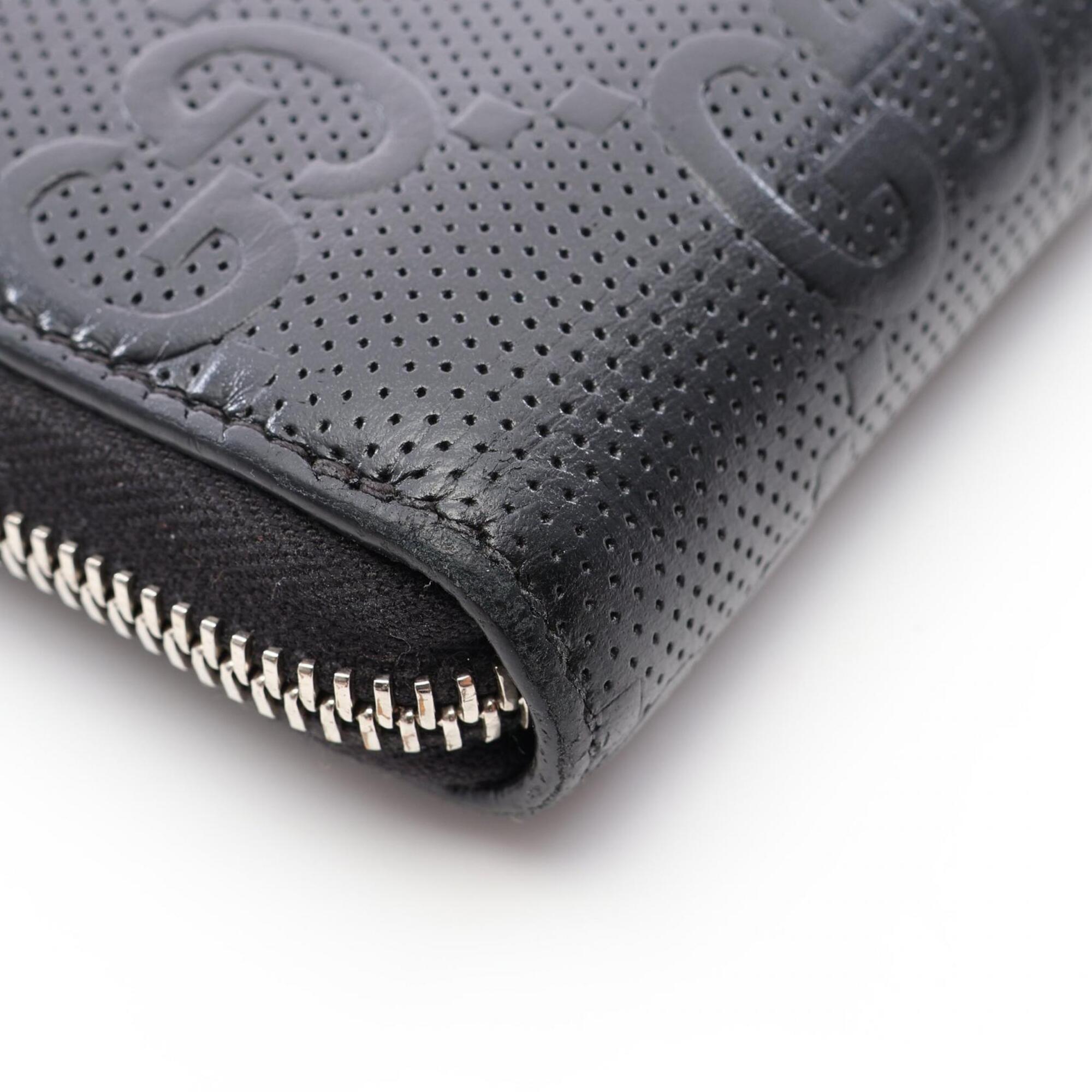 Gucci Black Leather Long Wallet (Bi-Fold) (Pre-Owned)