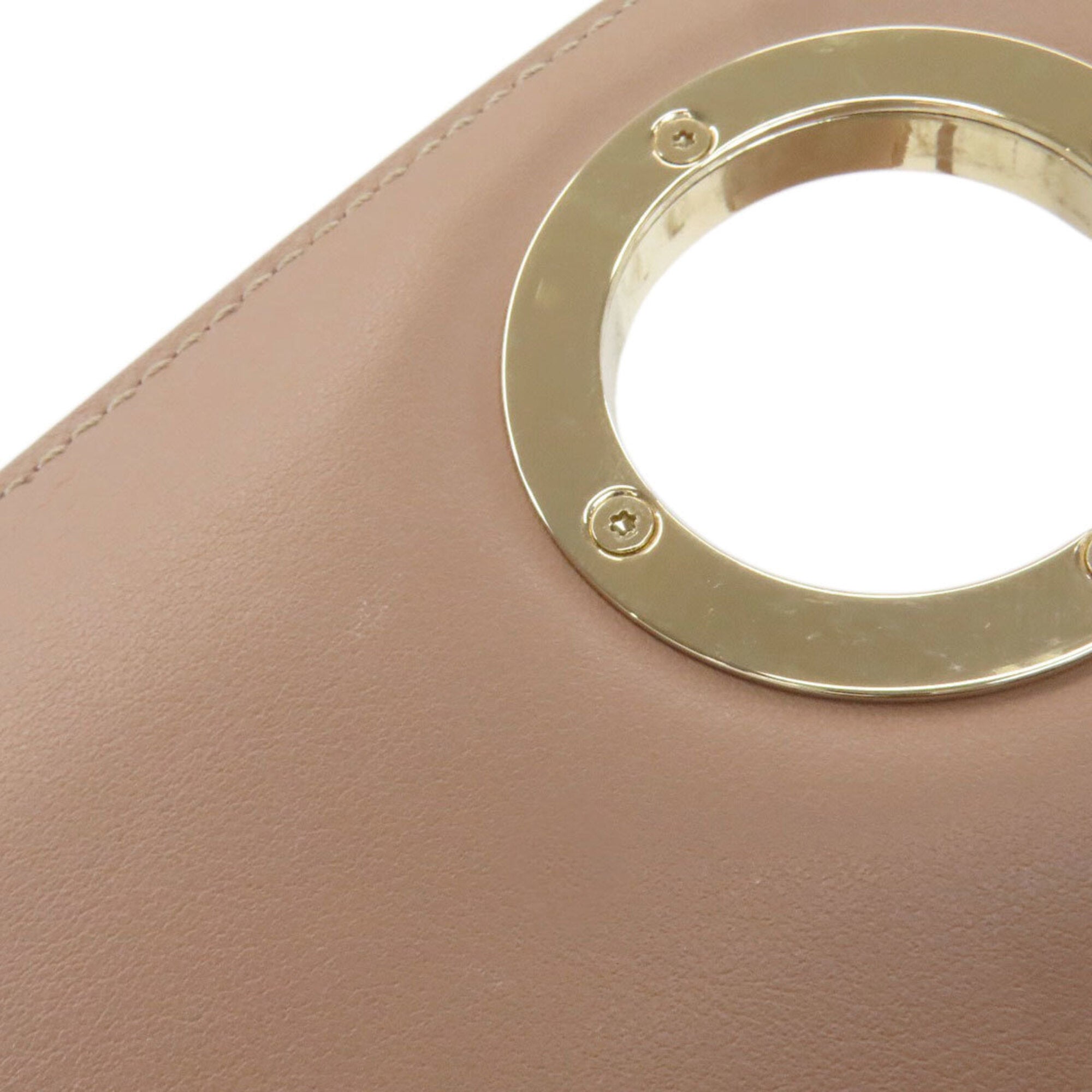 Bvlgari Pink Beige Leather Handbag (Pre-Owned)