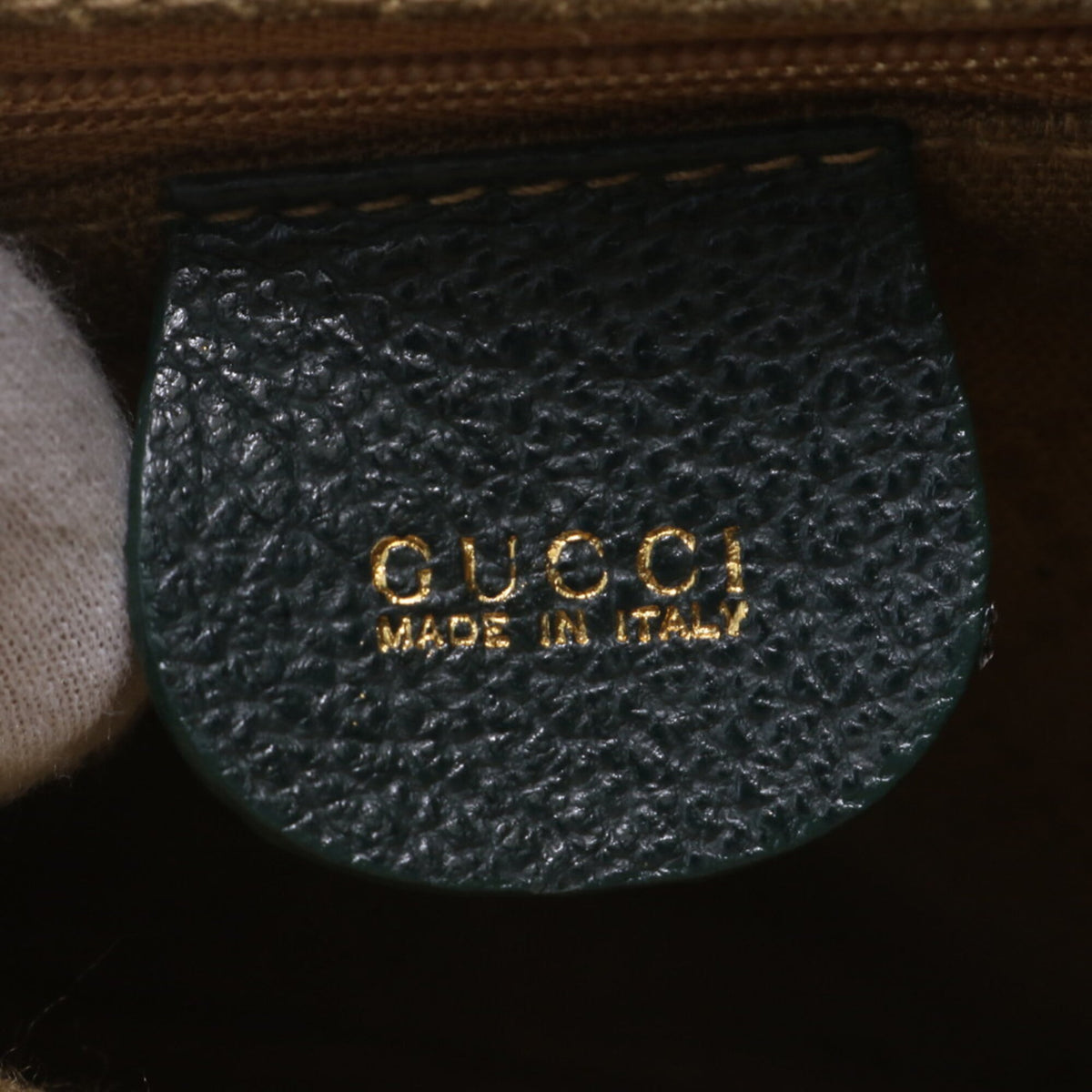 Gucci Green Leather Bamboo Backpack Shoulder Bag (Pre-Owned)