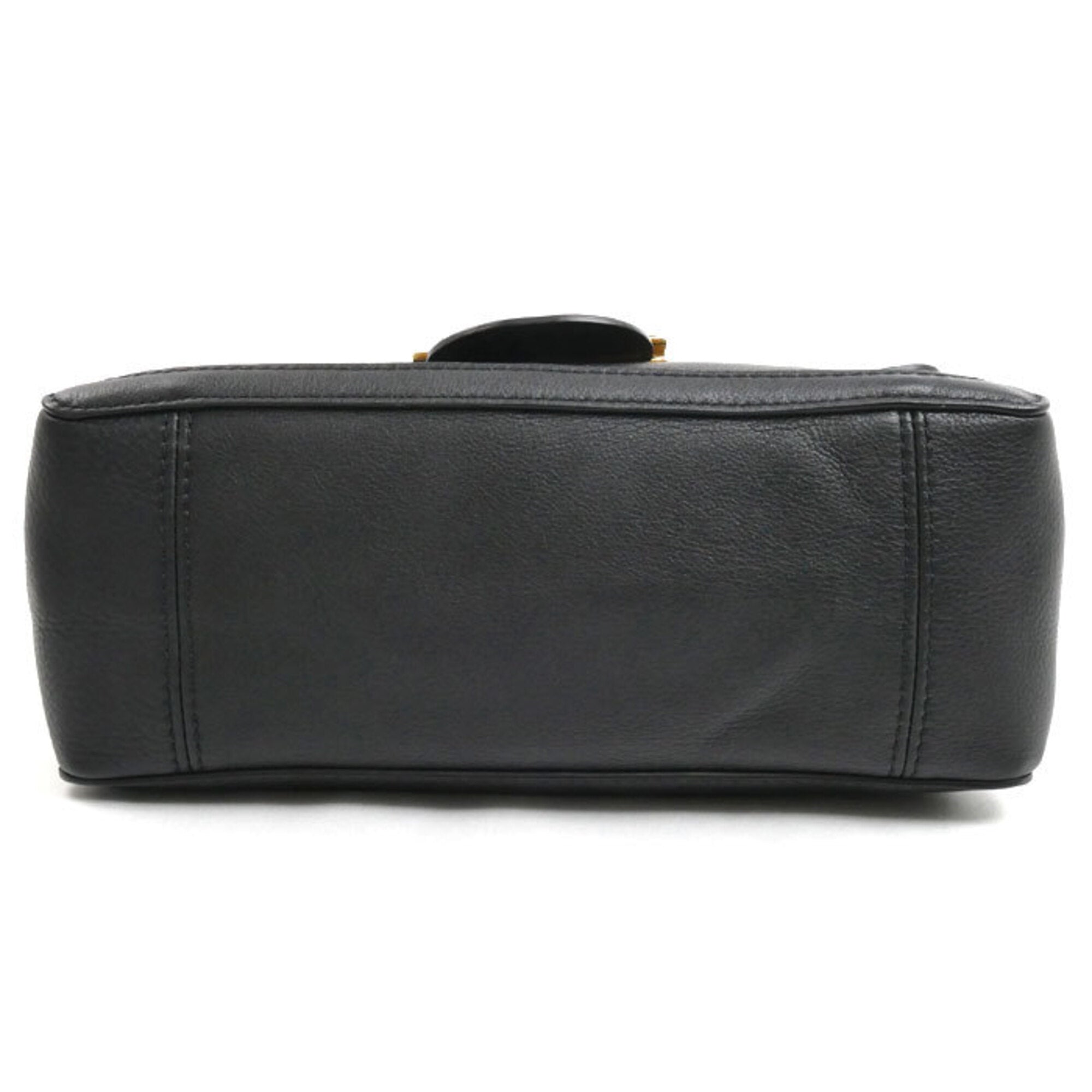 Louis Vuitton Black Leather Shoulder Bag (Pre-Owned)