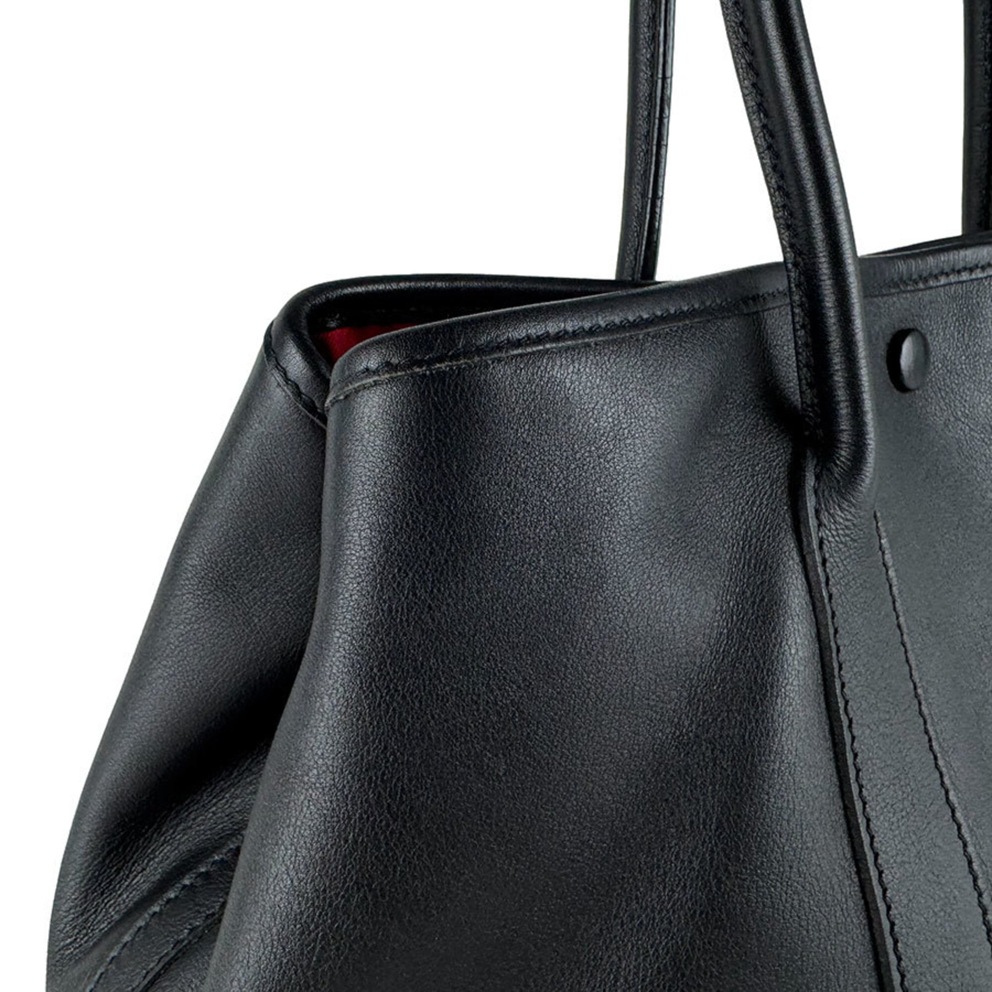 Hermes Black Swift Leather Handbag (Pre-Owned)