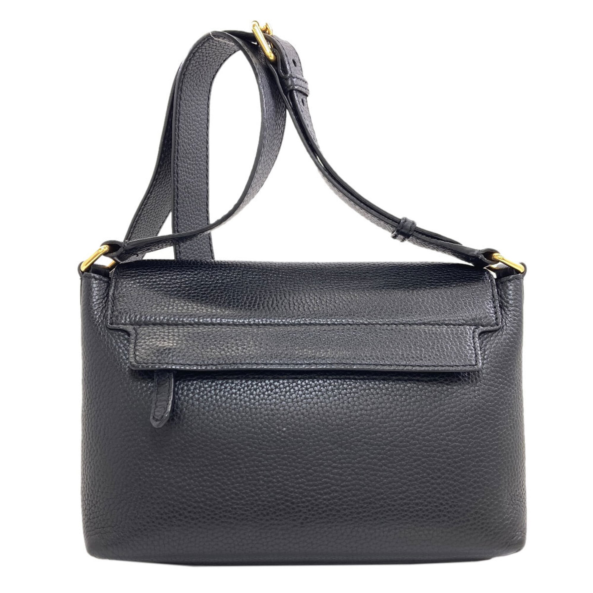 Burberry Black Leather Shoulder Bag (Pre-Owned)