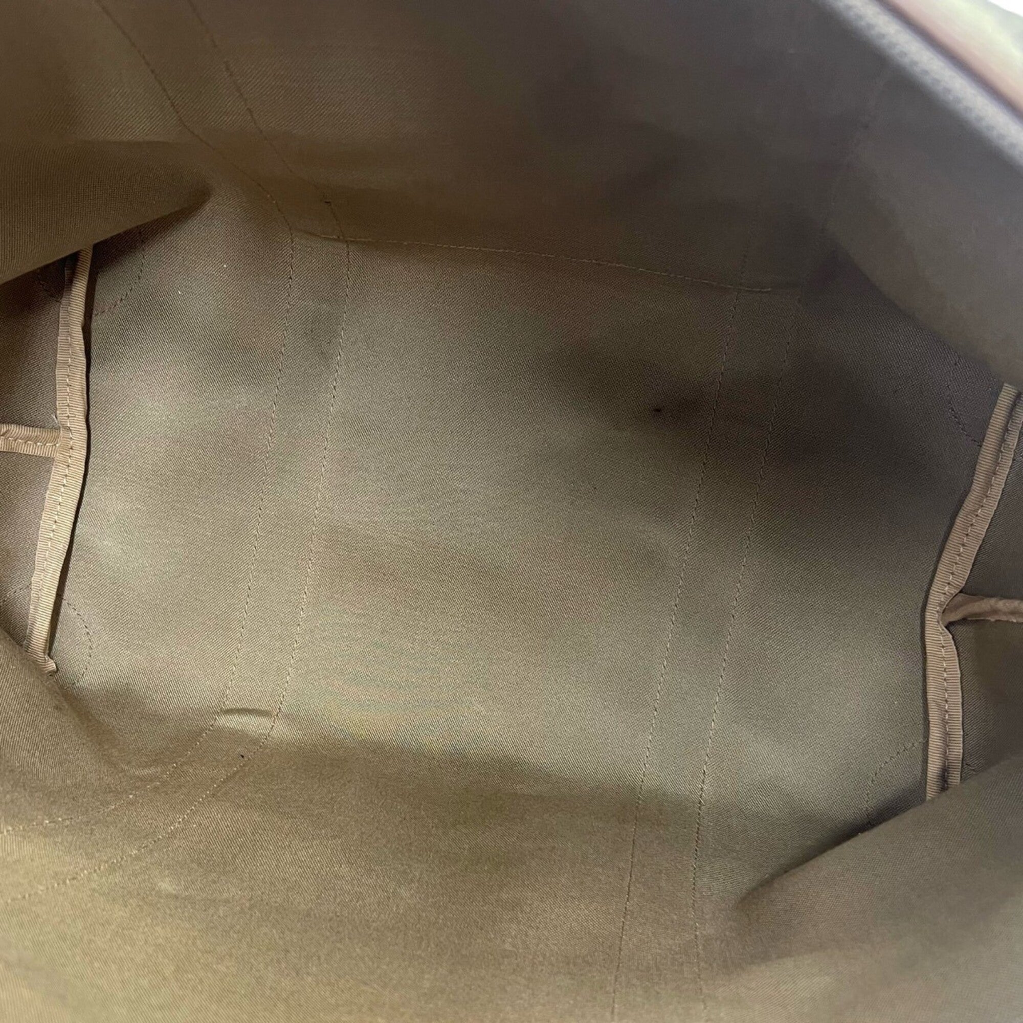 Gucci Brown Green Red Color Pvc Leather Boston Bag Tote Bag (Pre-Owned)