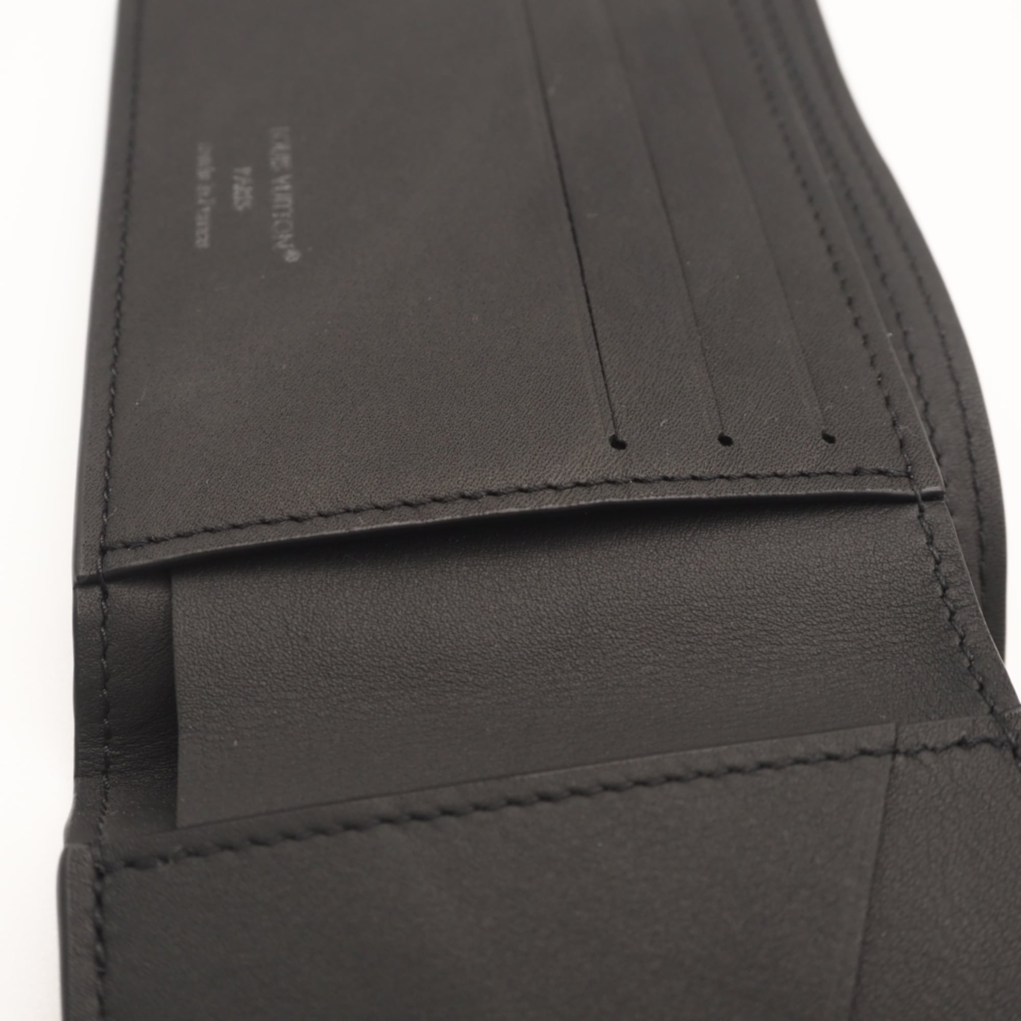 Louis Vuitton Monogram Shadow Black Leather Wallet (Bi-Fold) (Pre-Owned)