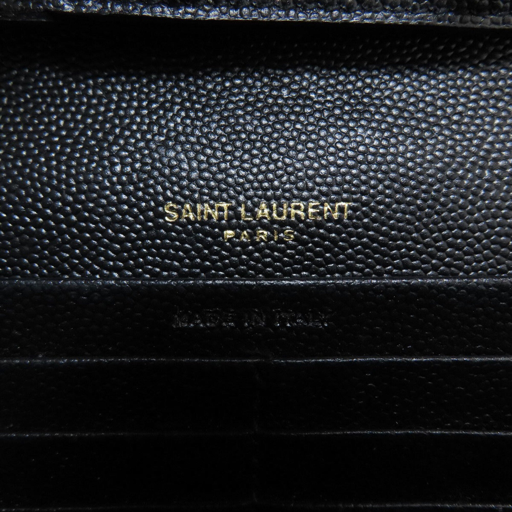 Yves Saint Laurent Black Leather Chain/Shoulder Wallet (Pre-Owned)