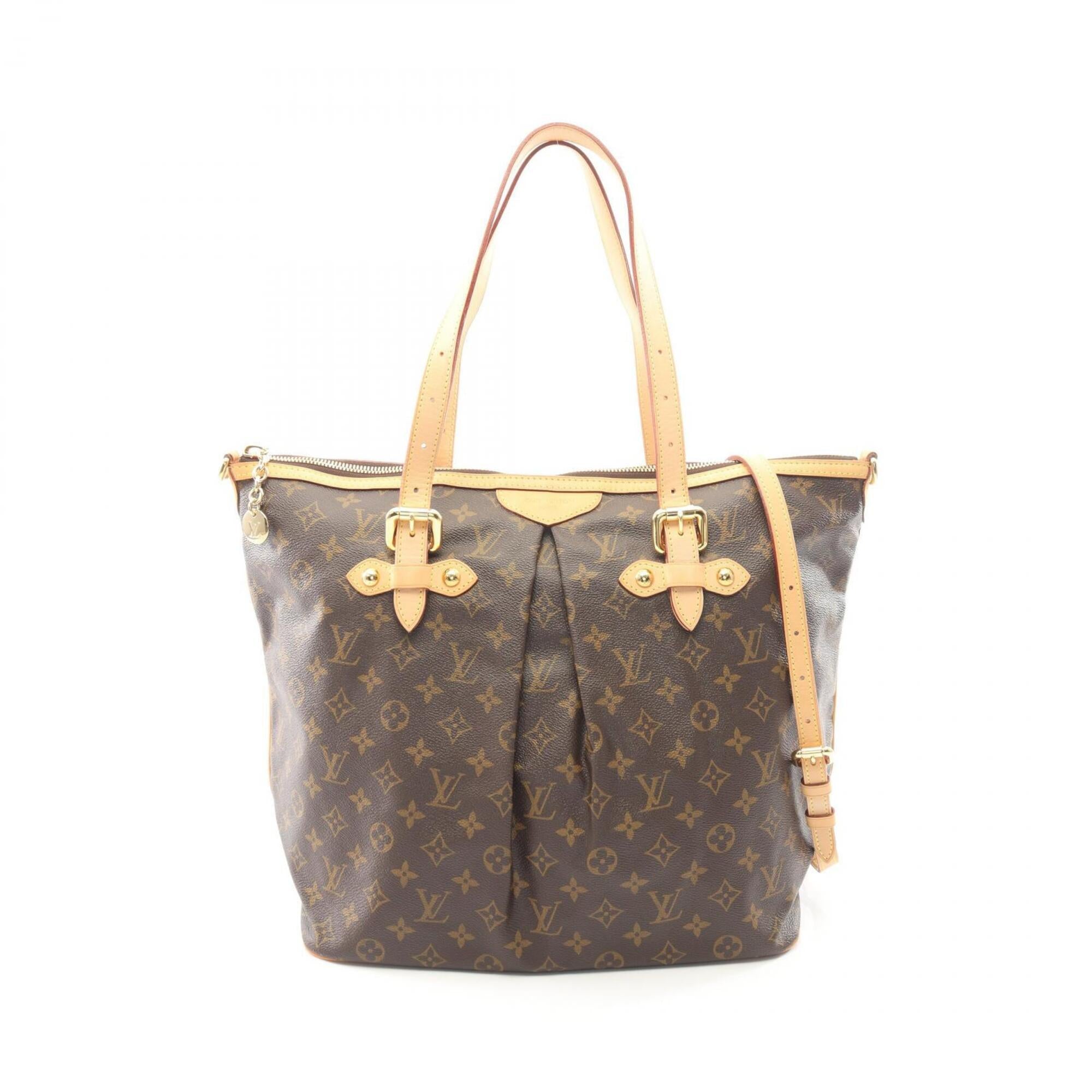 Louis Vuitton Monogram Brown Coated Canvas Leather Handbag Shoulder Bag (Pre-Owned)