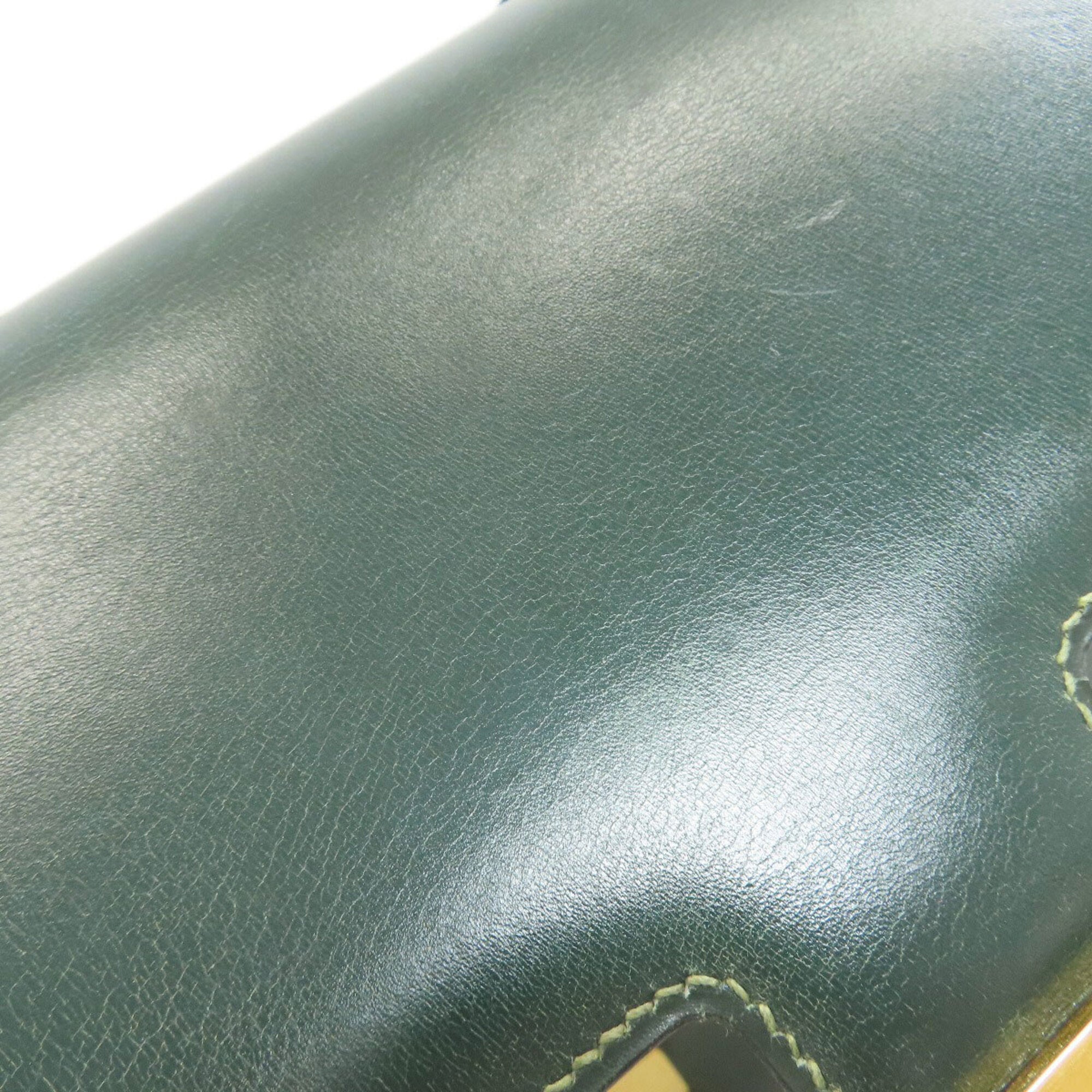 Hermes Green Box Calf Leather Shoulder Bag (Pre-Owned)