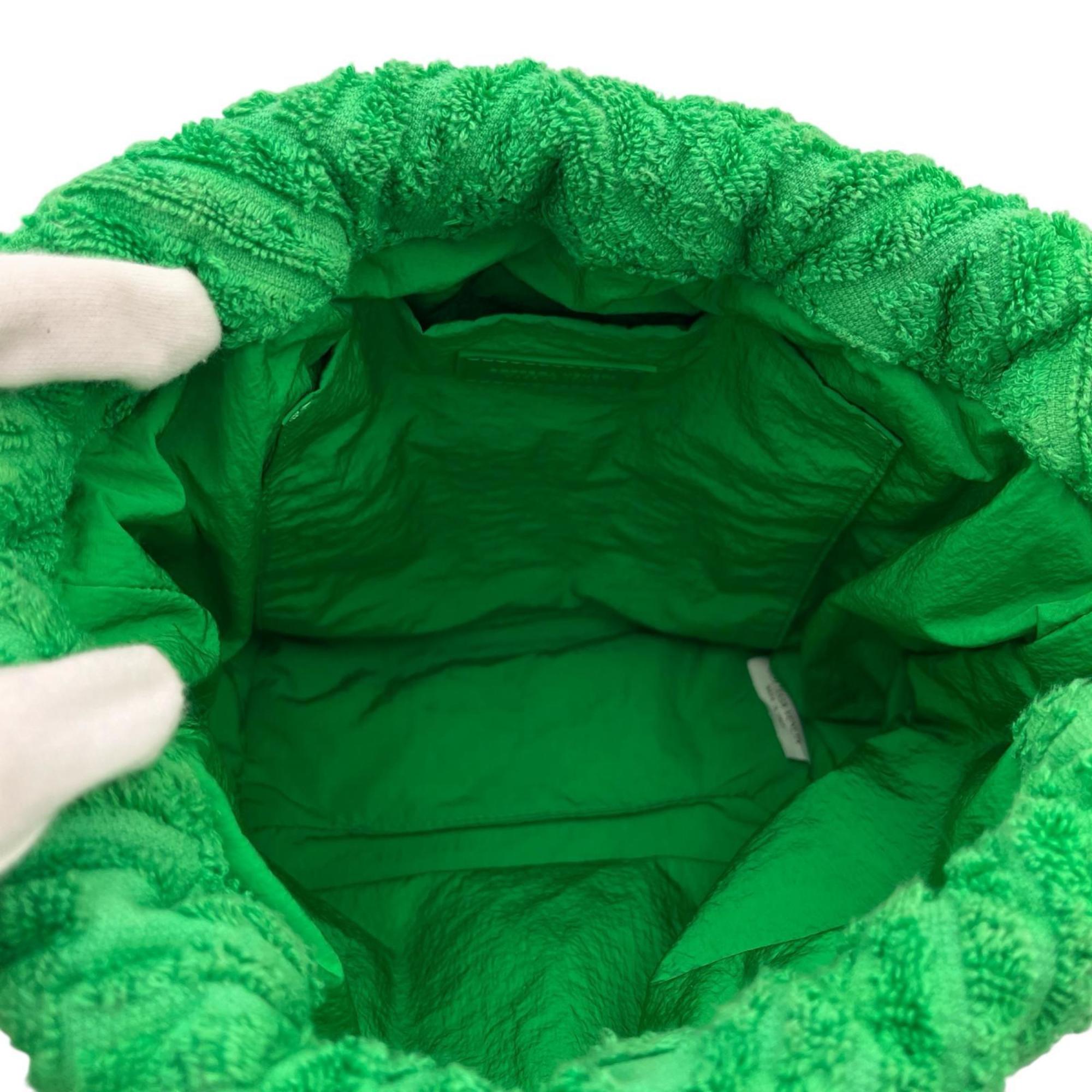 Bottega Veneta Green Pile Fabric Beach Bag Pouch (Pre-Owned)