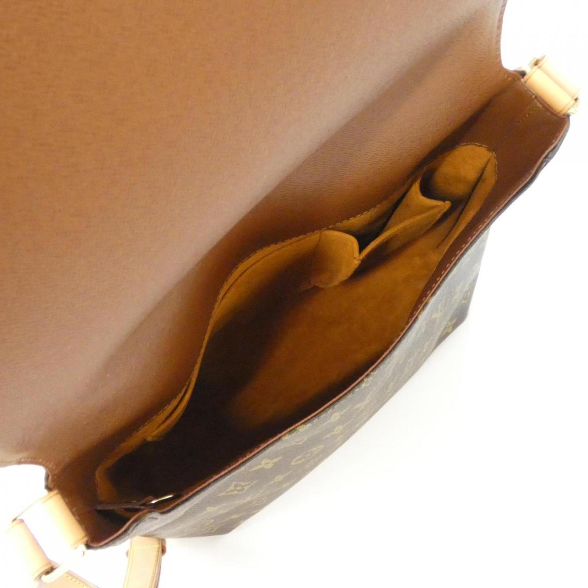 Louis Vuitton Marron Monogram Coated Canvas Shoulder Bag (Pre-Owned)