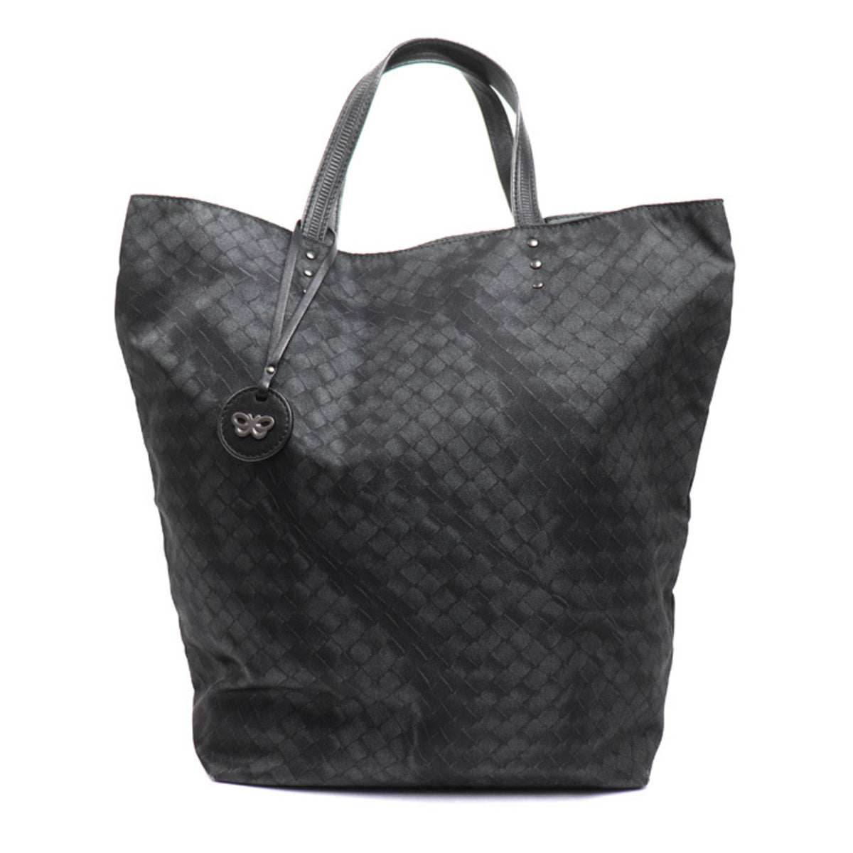 Bottega Veneta Black Nylon Tote Bag (Pre-Owned)