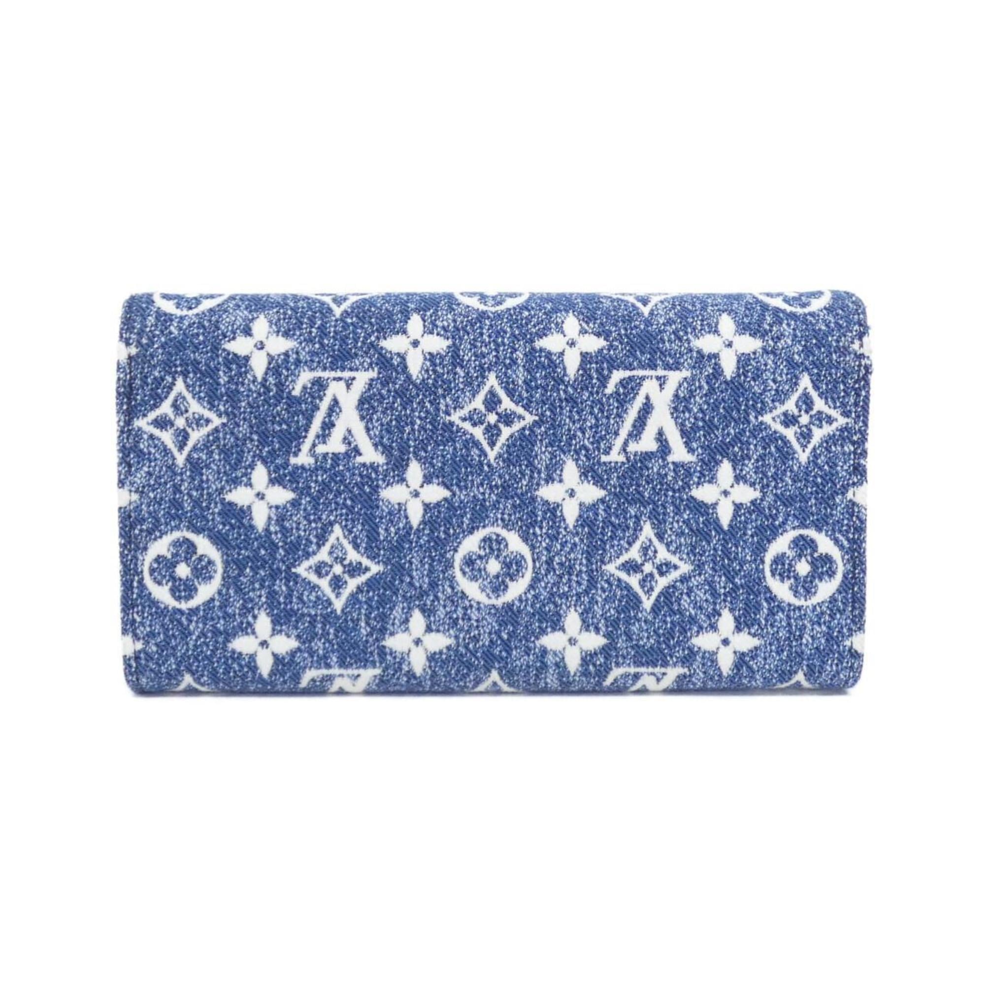Louis Vuitton Monogram Gold Blue Monogram Navy Monogram Long Wallet (Bi-Fold) (Pre-Owned)