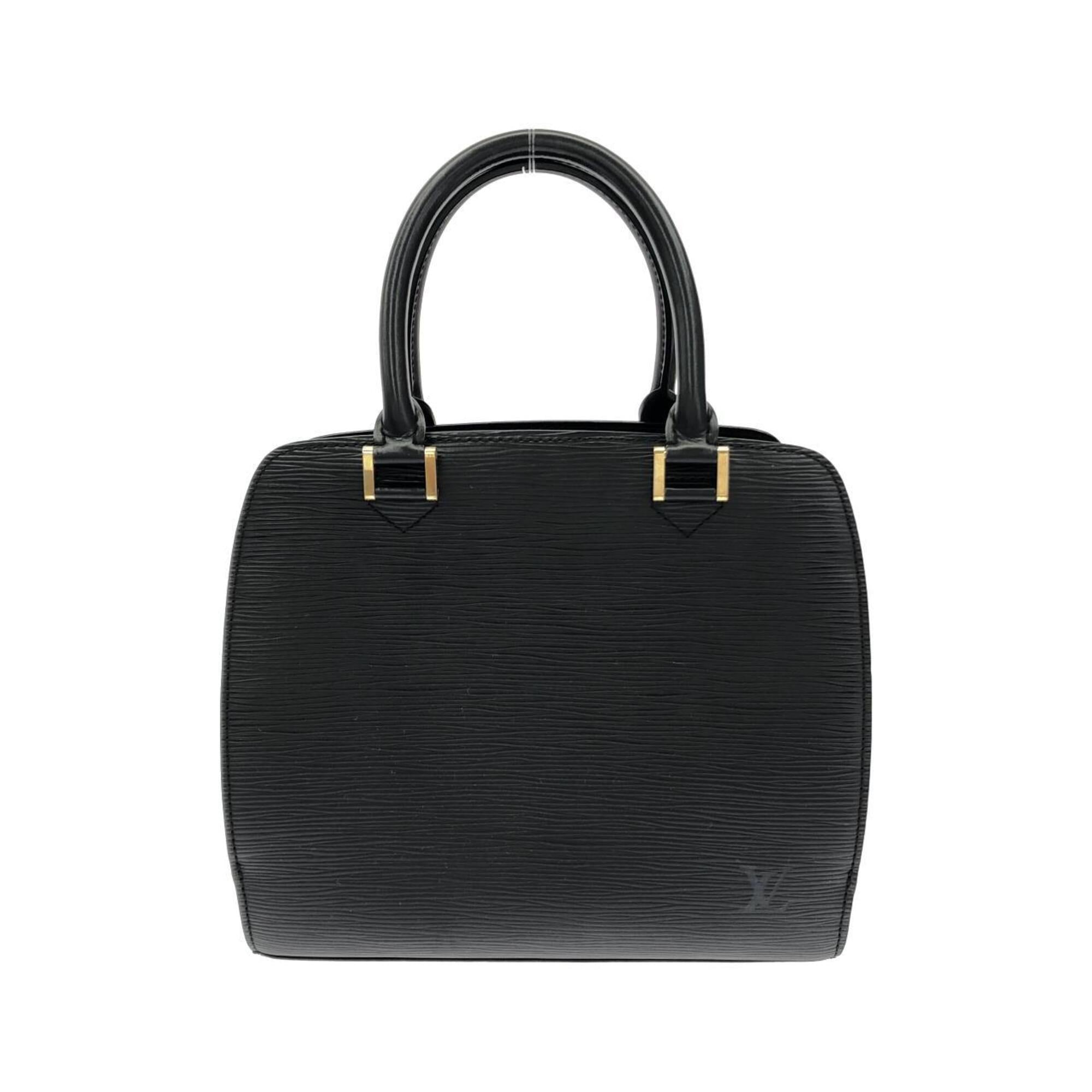 Louis Vuitton Black Leather Handbag (Pre-Owned)