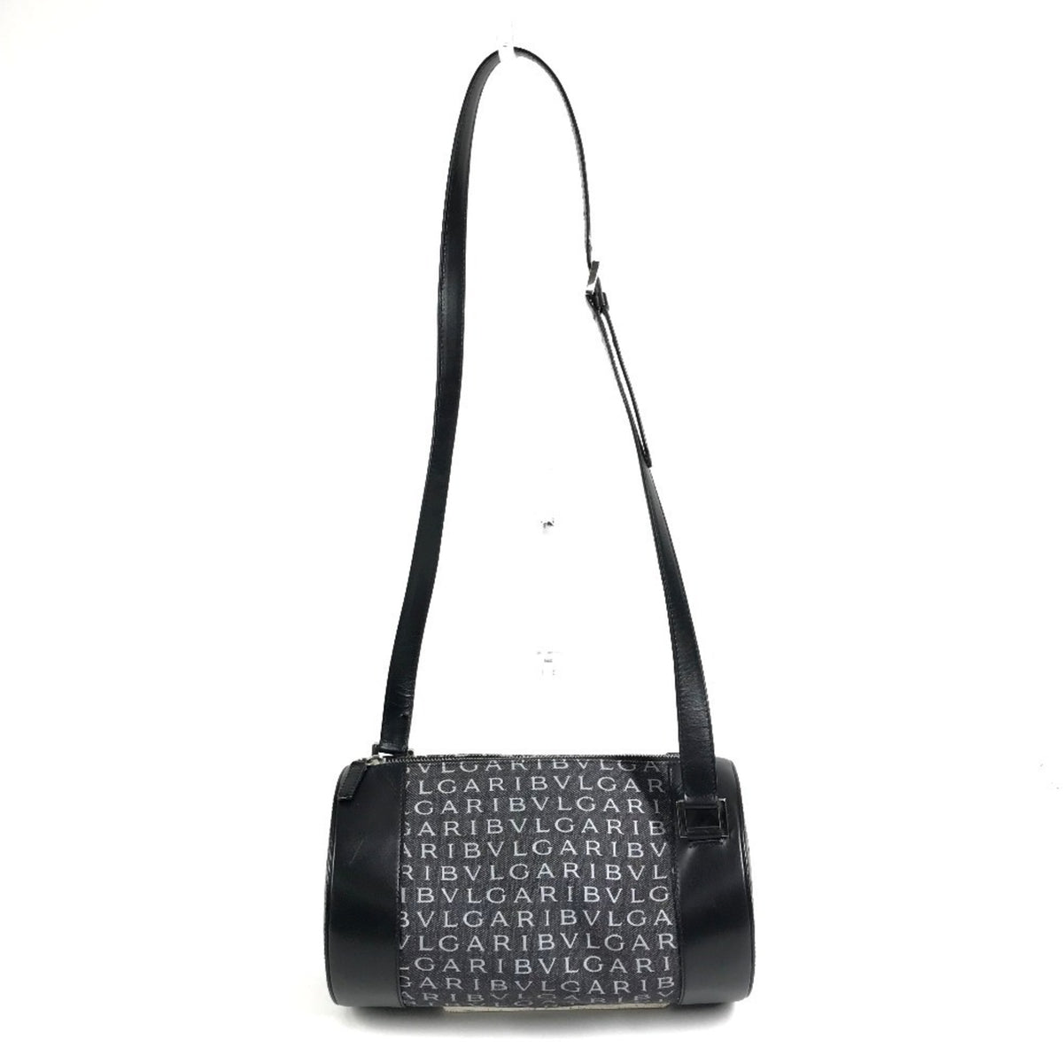 Bvlgari Black Canvas Leather Pochette Shoulder Bag (Pre-Owned)